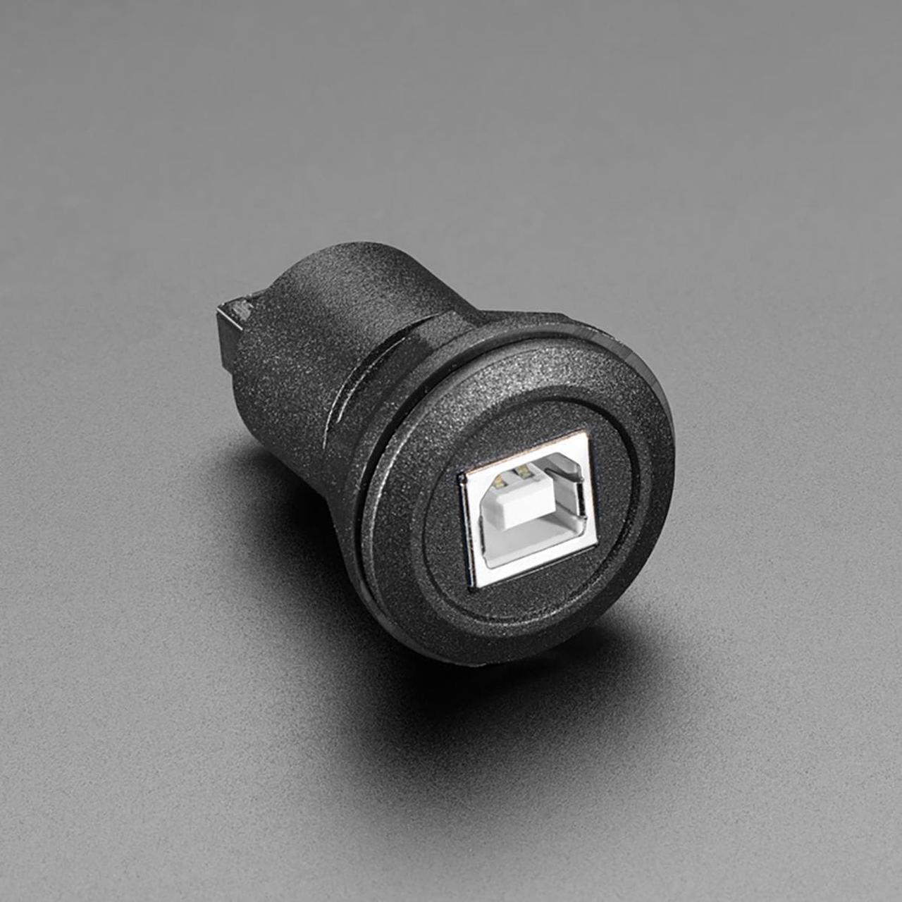 Main image of Adafruit USB B Jack to USB A Jack Round Panel Mount Adapter
