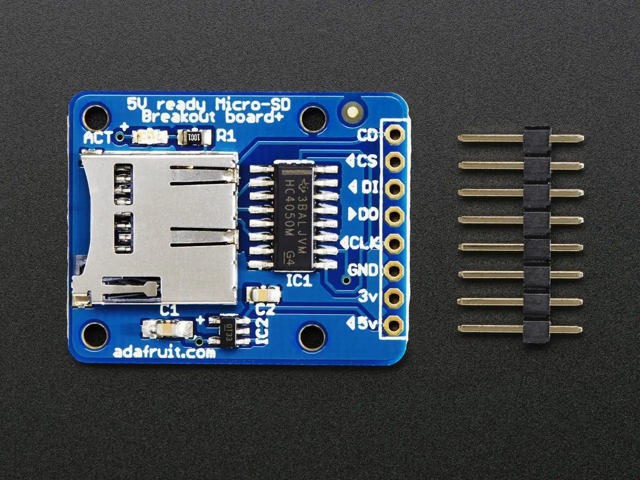 Alt view image 2 of 4 - Adafruit MicroSD Card Breakout Board+