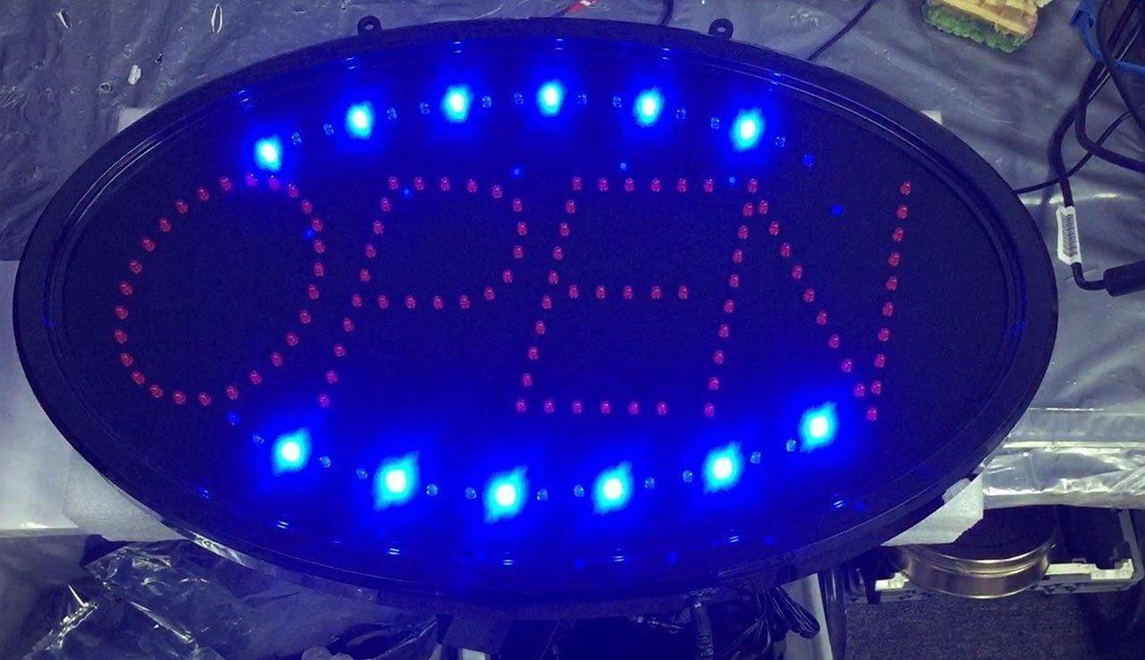 Alt view image 2 of 6 - OneDealOutlet Ultra Bright LED Open Sign 2 Pattern Motion 13"x22" Oval, LED light, Indoor