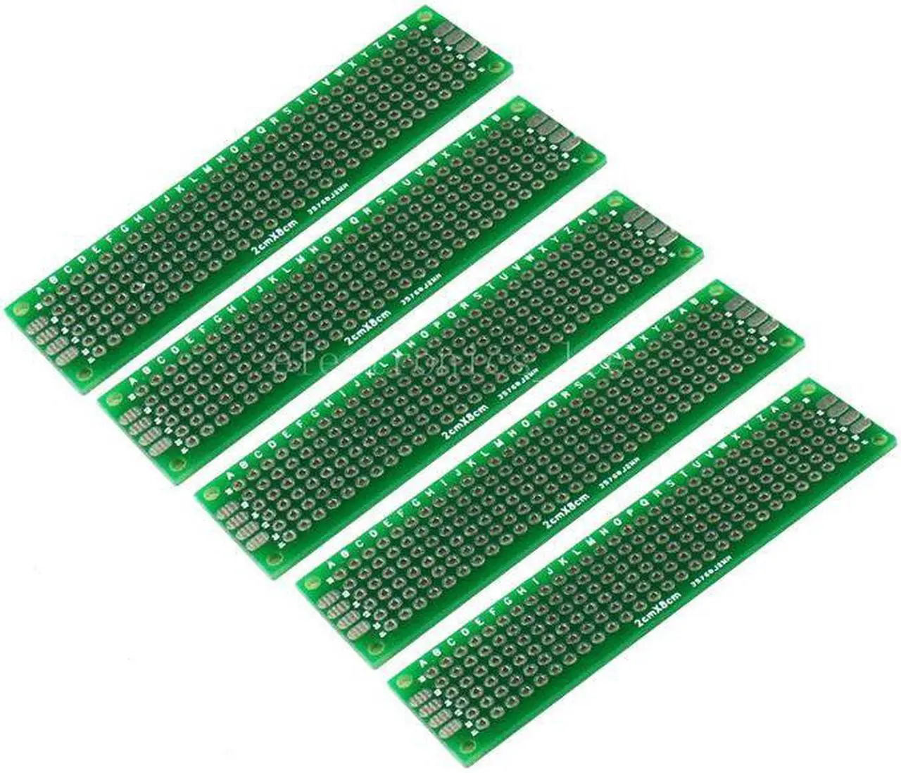 Main image of 5pcs 2x8cm Double Side Glass Fiber Prototyping PCB Board DIY Universal
