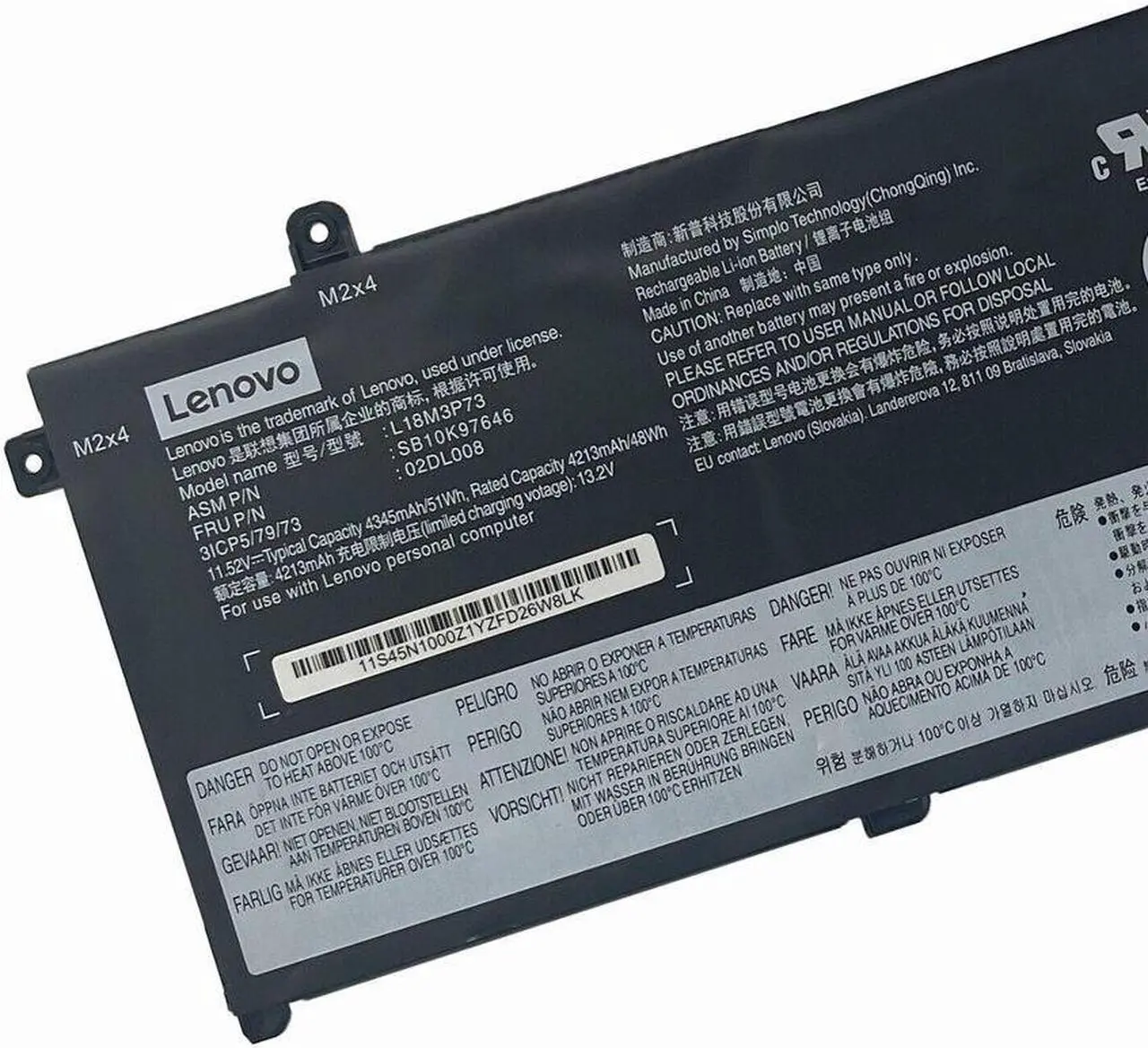 Alt view image 3 of 3 - 51WH L18M3P73 battery for Lenovo ThinkPad T490 T495 P43S T14