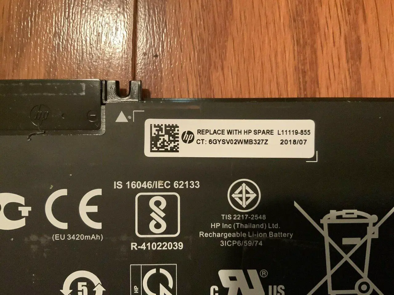 Alt view image 2 of 6 - L11119-855 HT03XL HP BATTERY 11.4V 41.04WH 15-DA 15-DA0012DX