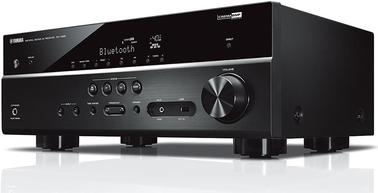 YAMAHA RX-V385 5.1-Channel 4K Bluetooth AV Receiver - Black