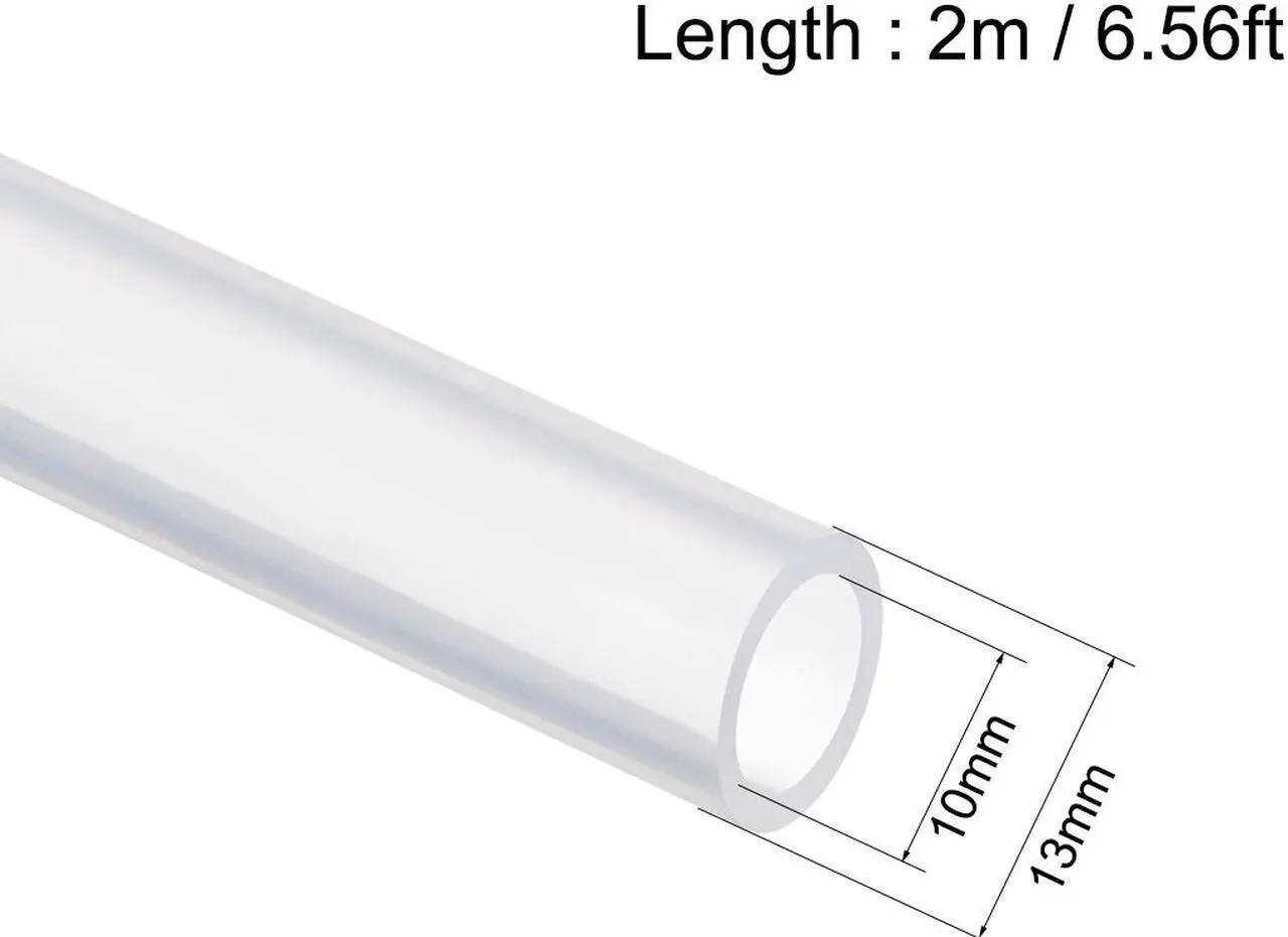 Main image of Silicone Tubing 10mm ID X 13mm OD 6.56ft 2m Flexible Silicon Rubber Tube Air Hose Pipe for Pump Transfer Clear