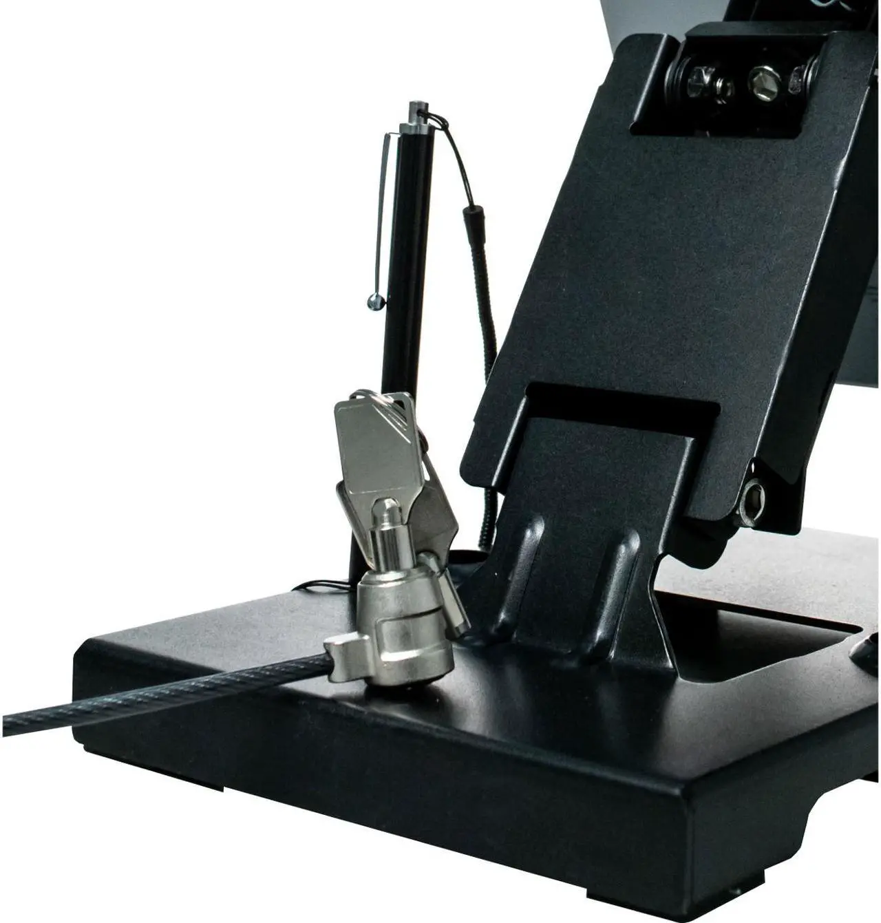 Alt view image 6 of 14 - CTA Digital Flat-Folding Tabletop Security Stand for 7-14 Inch Tablets - Up to 14" Screen Support - 10" Height x 8.3" Width x 7.3" Depth - Countertop, Wall Mountable, Tabletop - Me