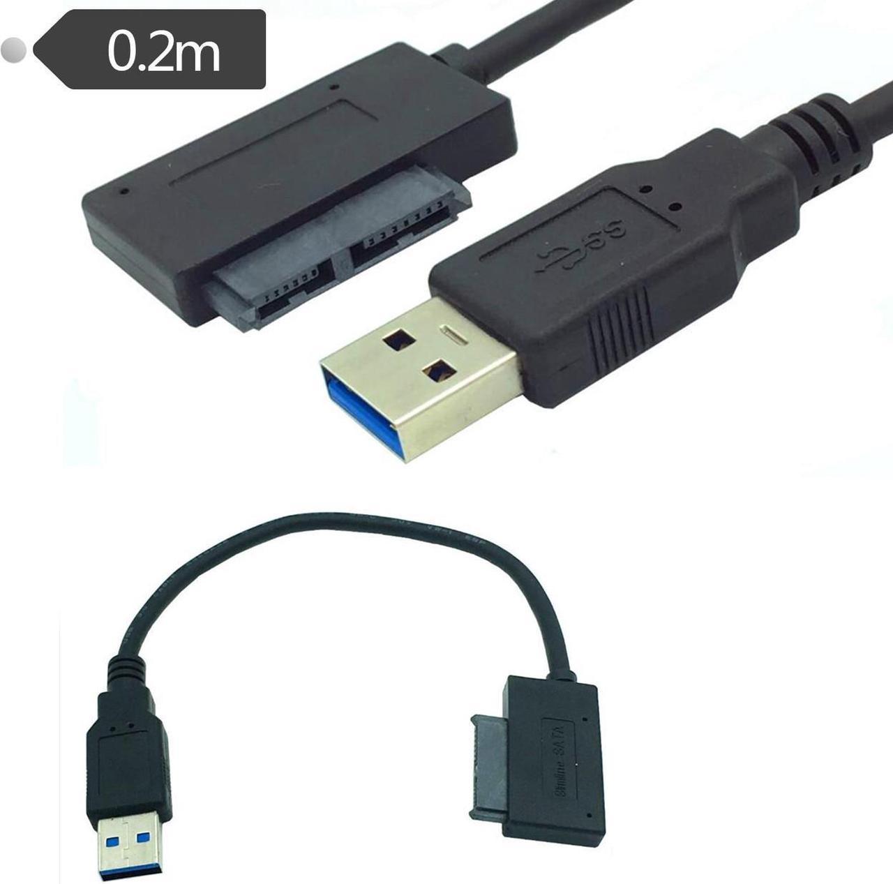 USB 3.0 TO SATA 13p Slimline 7+6 Pin 13 Pin Female DVD Adapter Cable