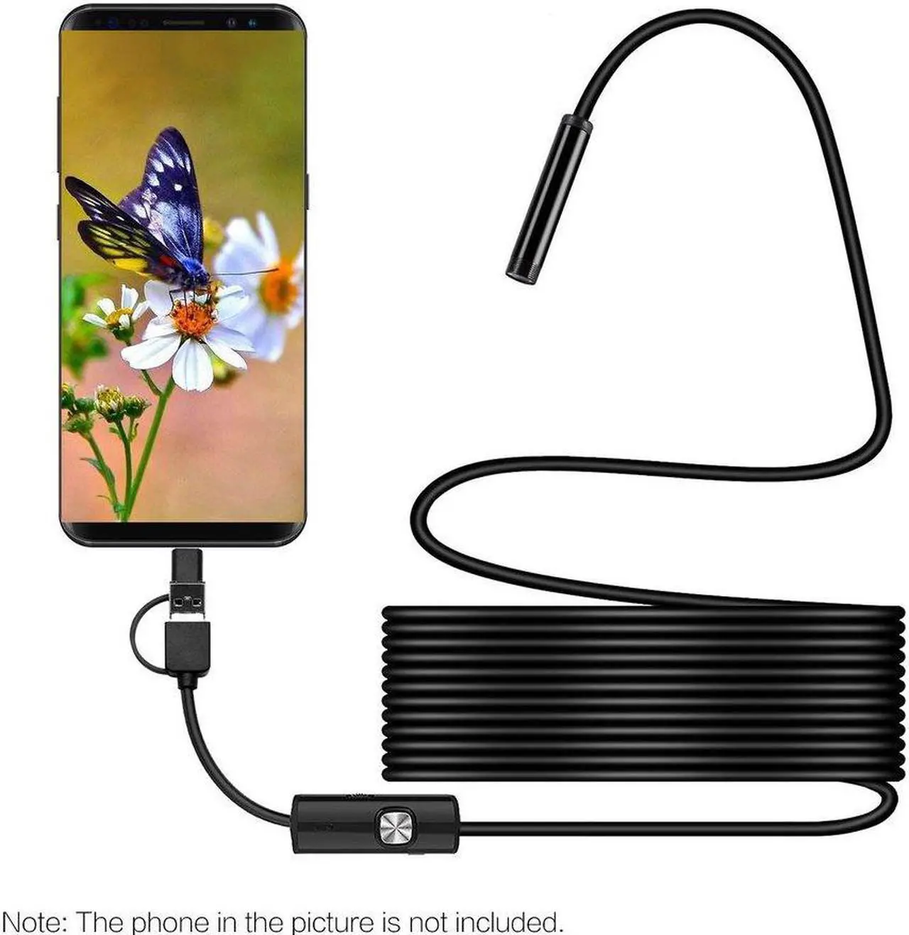 Alt view image 4 of 5 - 8mm Snake Scope Endoscope Waterproof Inspection HD Camera Boroscope For Andorid Windows Mac OS - 2M