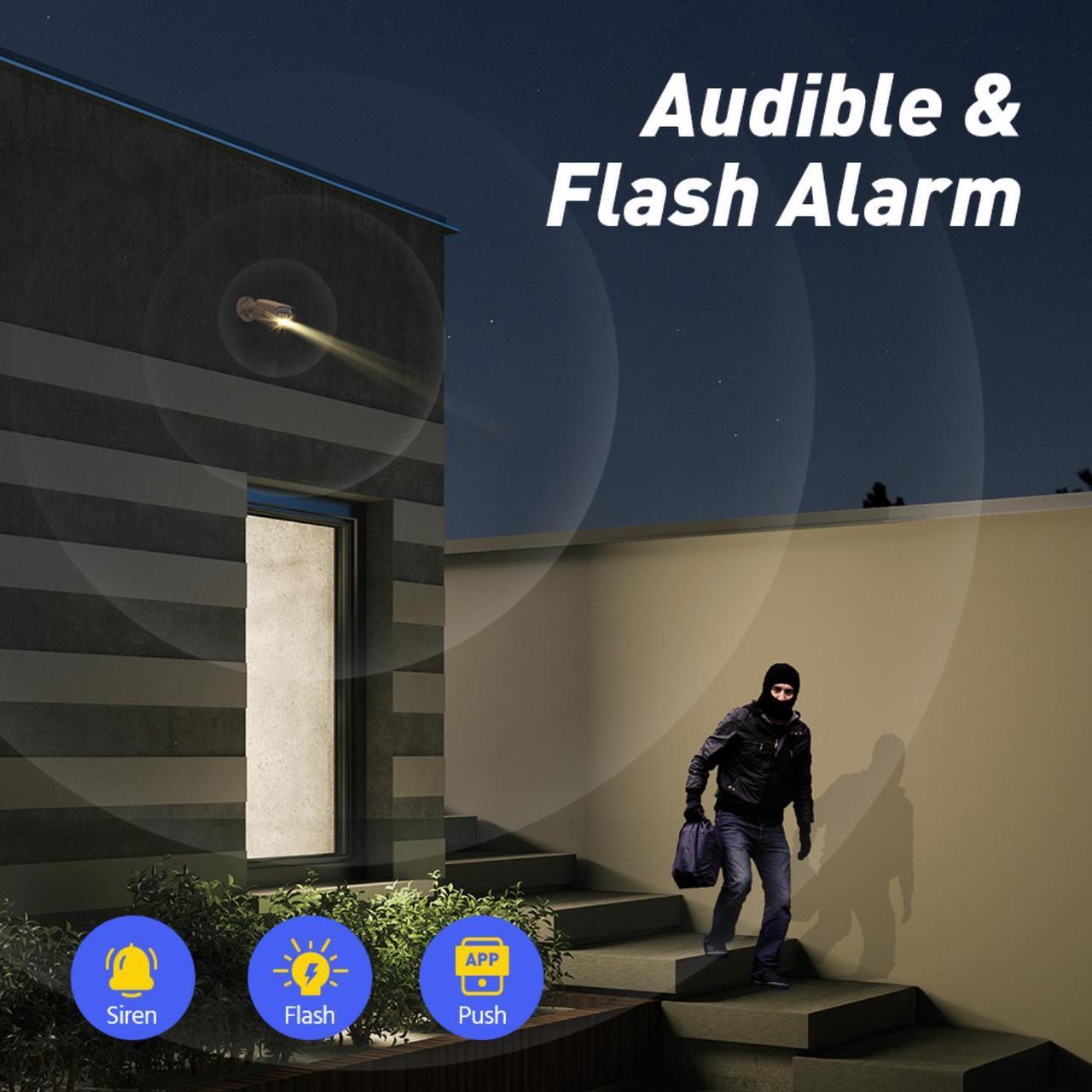 Alt view image 6 of 7 - ANNKE HD 4K POE Outdoor Surveillance Security Camera Two Way Audio AI Color Night Outdoor IP Network, Bullet Cameras with 4mm Lens, Human&Vehicle Detection, Built-in Microphone, H.265+, Night Vision