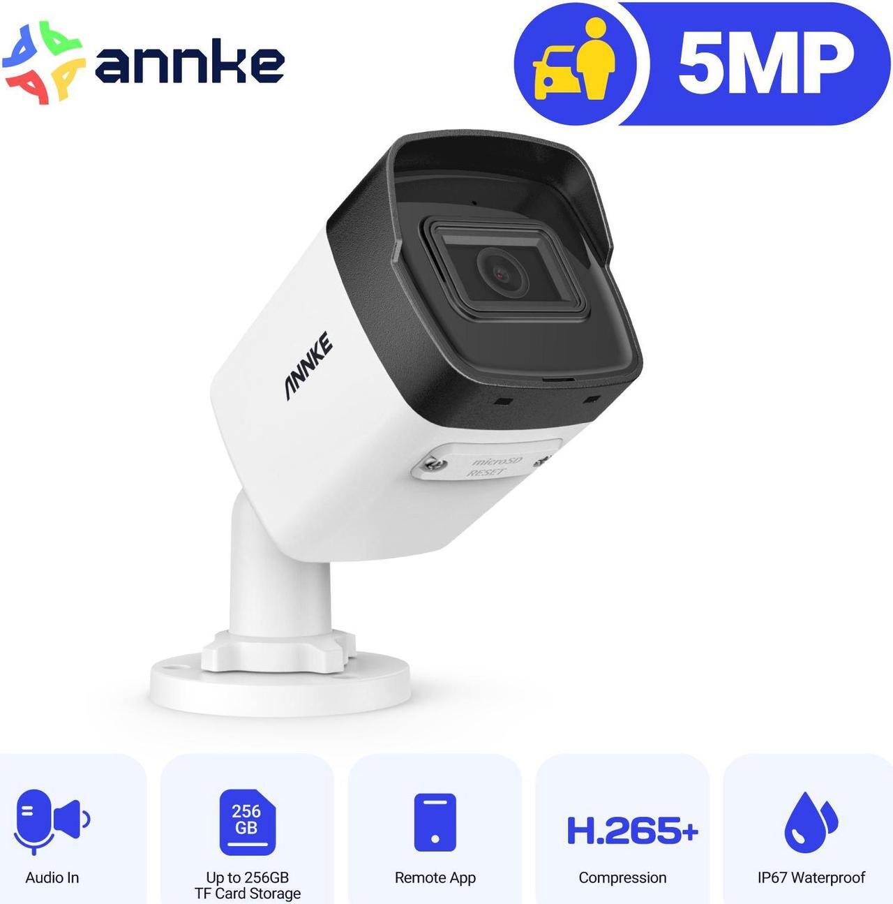 Main image of ANNKE Bullet 5MP PoE IP Security Camera Super HD H.265+ CCTV Internet Camera with ONVIF & RTSP 100 ft EXIR 2.0 Night Vision Support 256 GB TF Card, Remote Access & Smart Motion Alerts