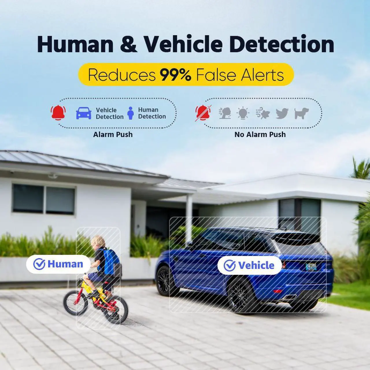 Alt view image 4 of 7 - ANNKE 4PCS New AC500 IP PoE Camera - 3K Ultra HD, Color Night Vision with Spotlight, IP67 Outdoor Bullet Surveillance Camera with Person Vehicle Detection, for Home Business Security