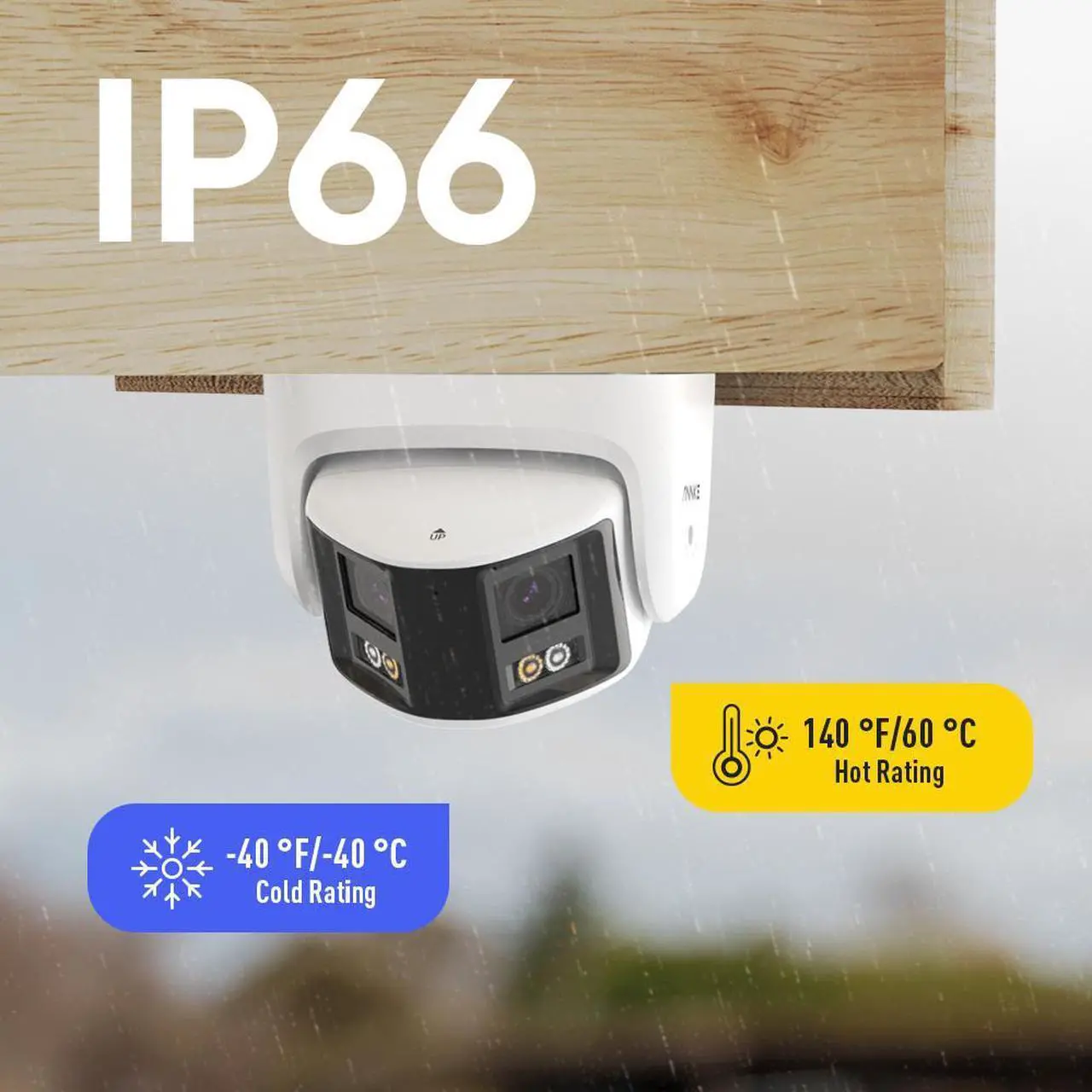 Alt view image 7 of 7 - ANNKE PoE Security Camera Outdoor with Dual Lens 180° Filed of View, 6MP IP Surveillance Camera Support Color Night Vision, Person/Vehicle Detection, Two-Way Talk, Built-in SD Card Slot