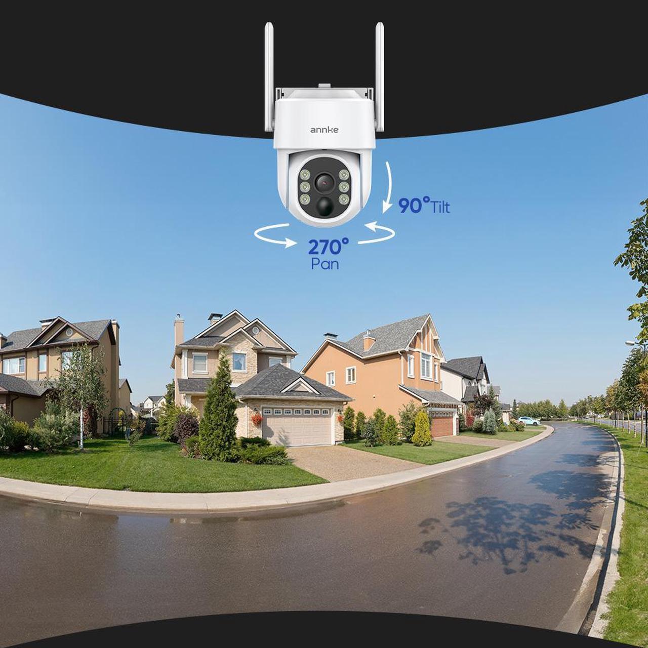 Alt view image 6 of 7 - ANNKE PTZ Security Cameras Wireless Outdoor Solar Powered with 7 inch Monitor, 4MP 2K Wirefree Security Camera System with 2 Cameras Pan Tile View Two Way Audio Colar Night Vision