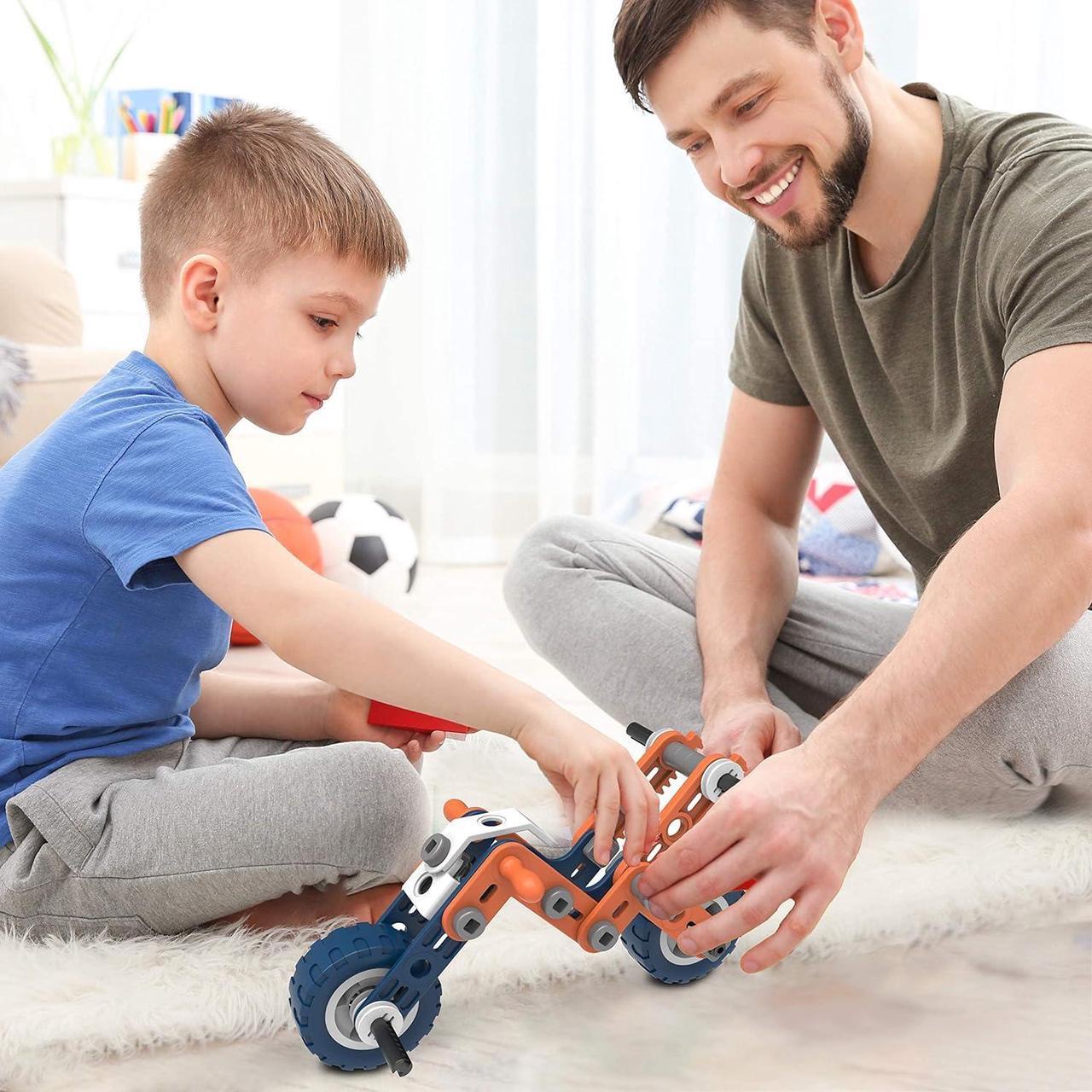Alt view image 7 of 7 - 12-in-1 Stem Kit Toy for Kids - 152 Piece Construction Building Set and Education Learning Engineering Play Kit Idea for Boys and Girls, Building Toys for Kids Ages 4-8 5 6 7 8 9 10 11 12 Years Old