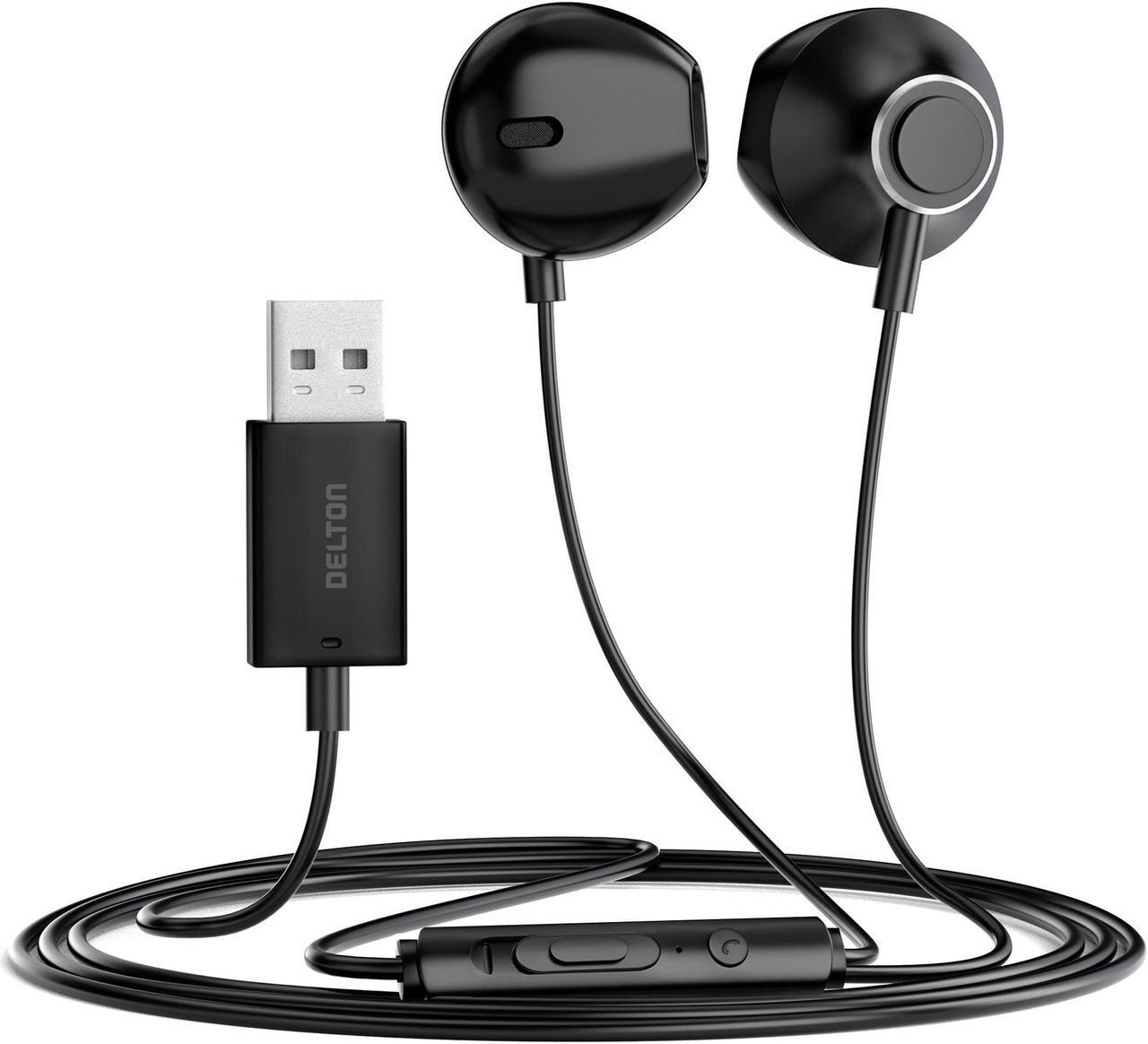 Main image of Delton 10E Stereo USB In-Ear Computer Headset with Microphone