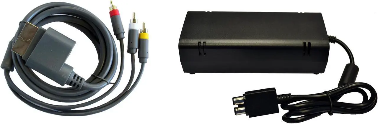 Main image of XBox 360 Slim Parts Bundle - Power Adapter and AV Cable - by Mars Devices