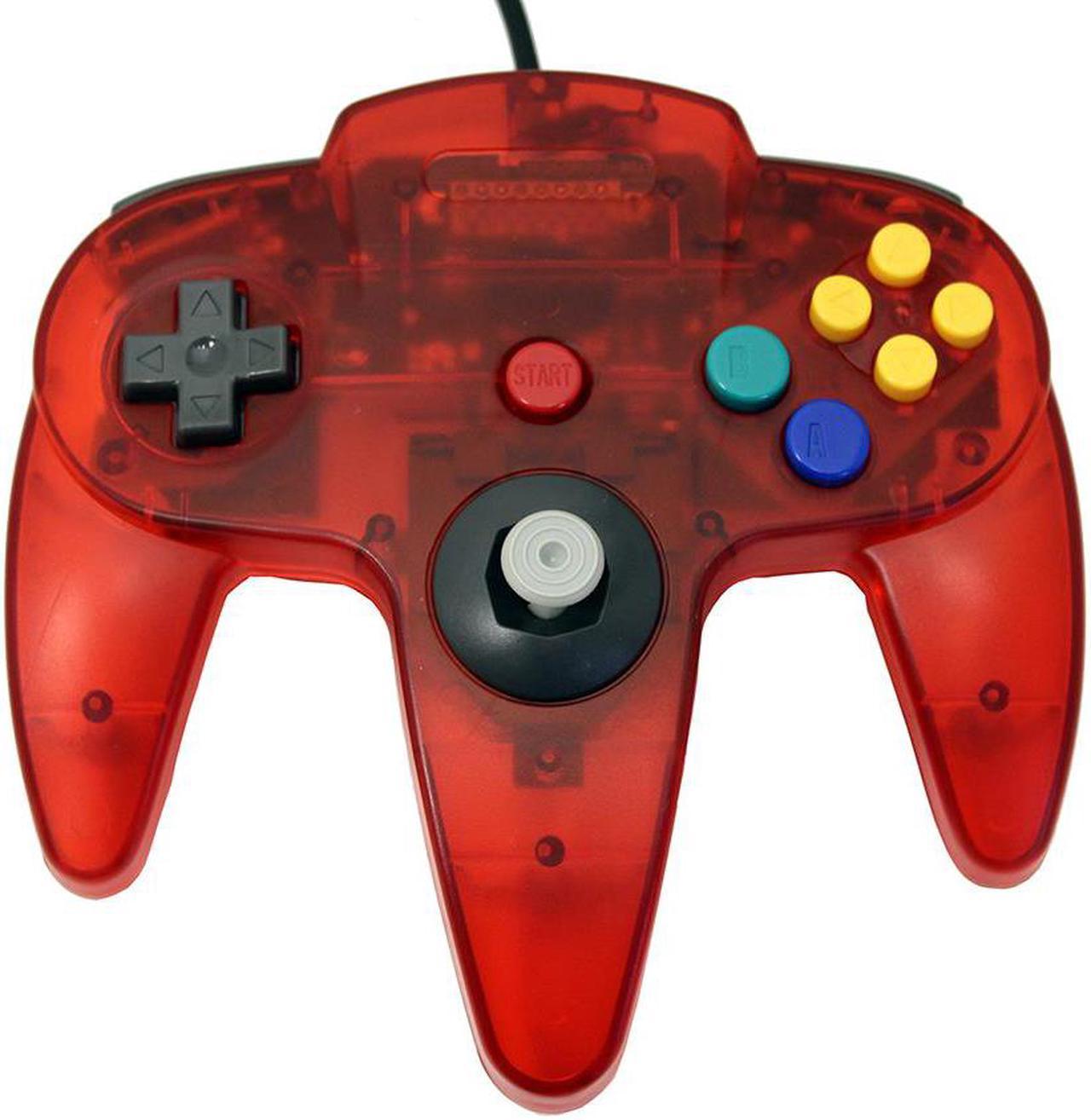 Transparent Red Replacement Controller for Nintendo N64 by Mars Devices