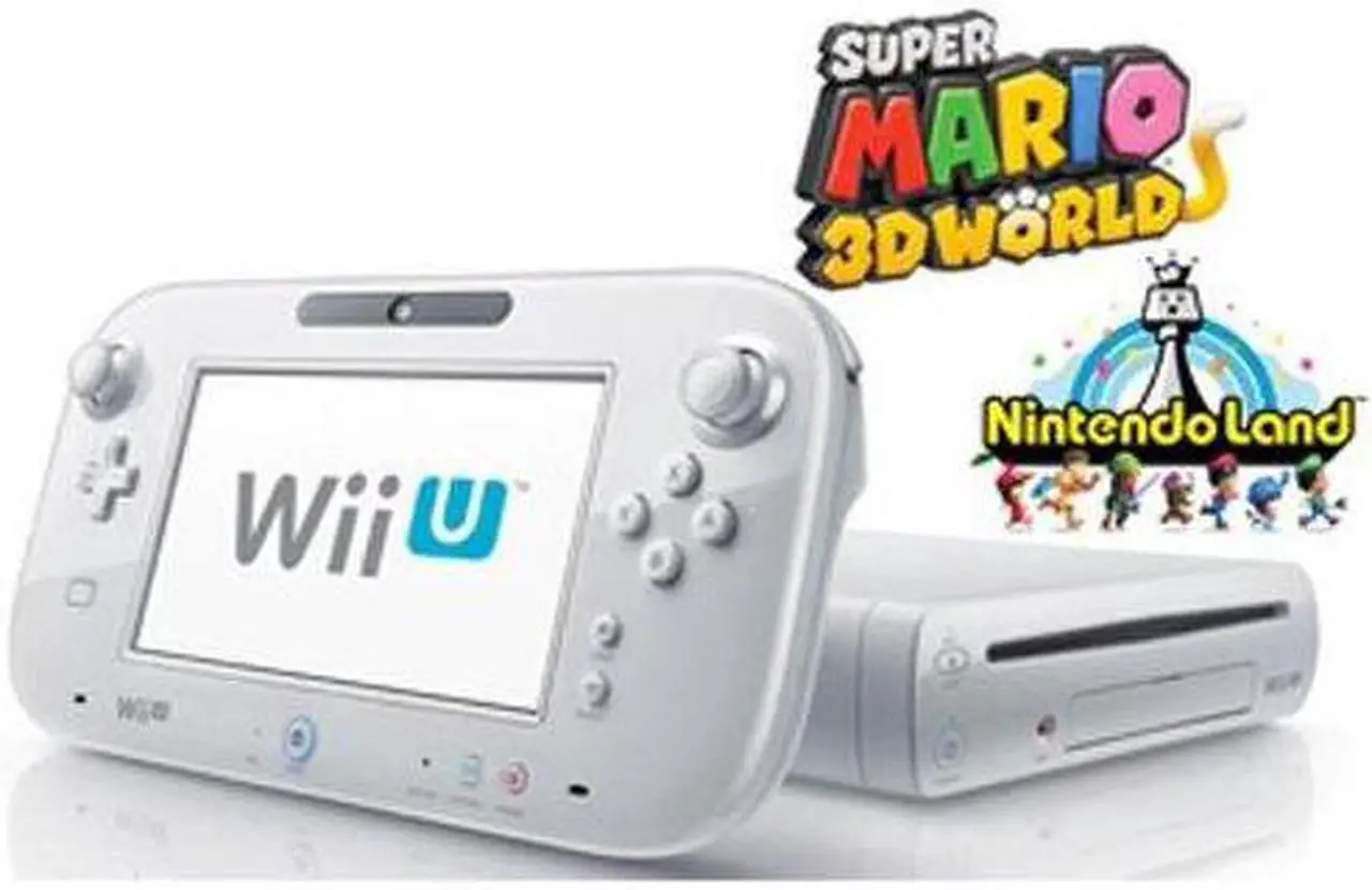 Main image of Wii U Deluxe Set 8GB White With Super Mario 3D World And Nintendo Land