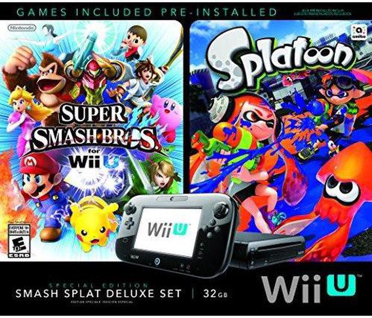 Alt view image 2 of 3 - Wii U Super Smash Bros And Splatoon Bundle Special Edition Deluxe Set