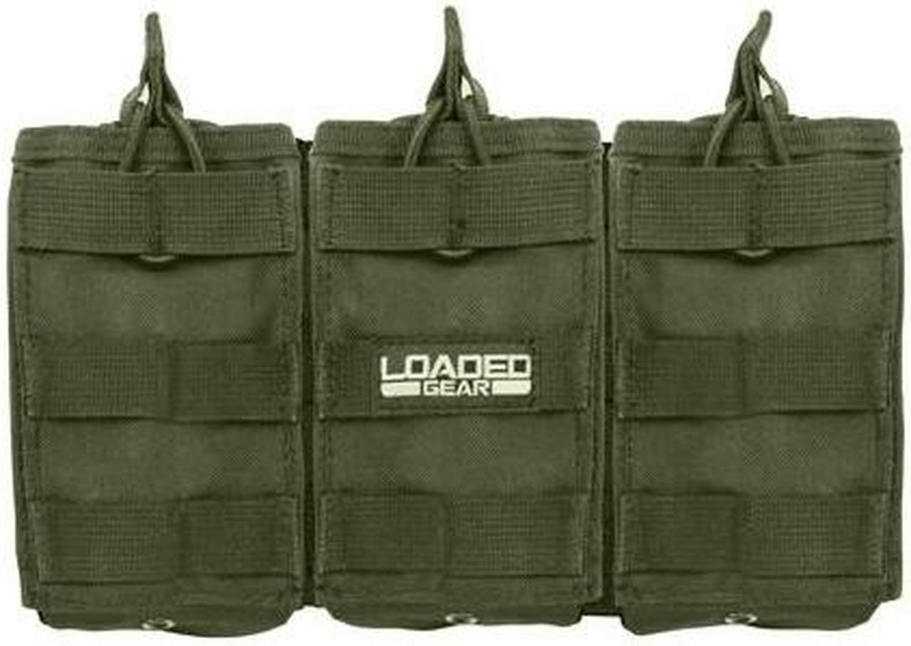 Alt view image 8 of 20 - Loaded Gear CX-200 Triple Magazine Pouch - OD Green