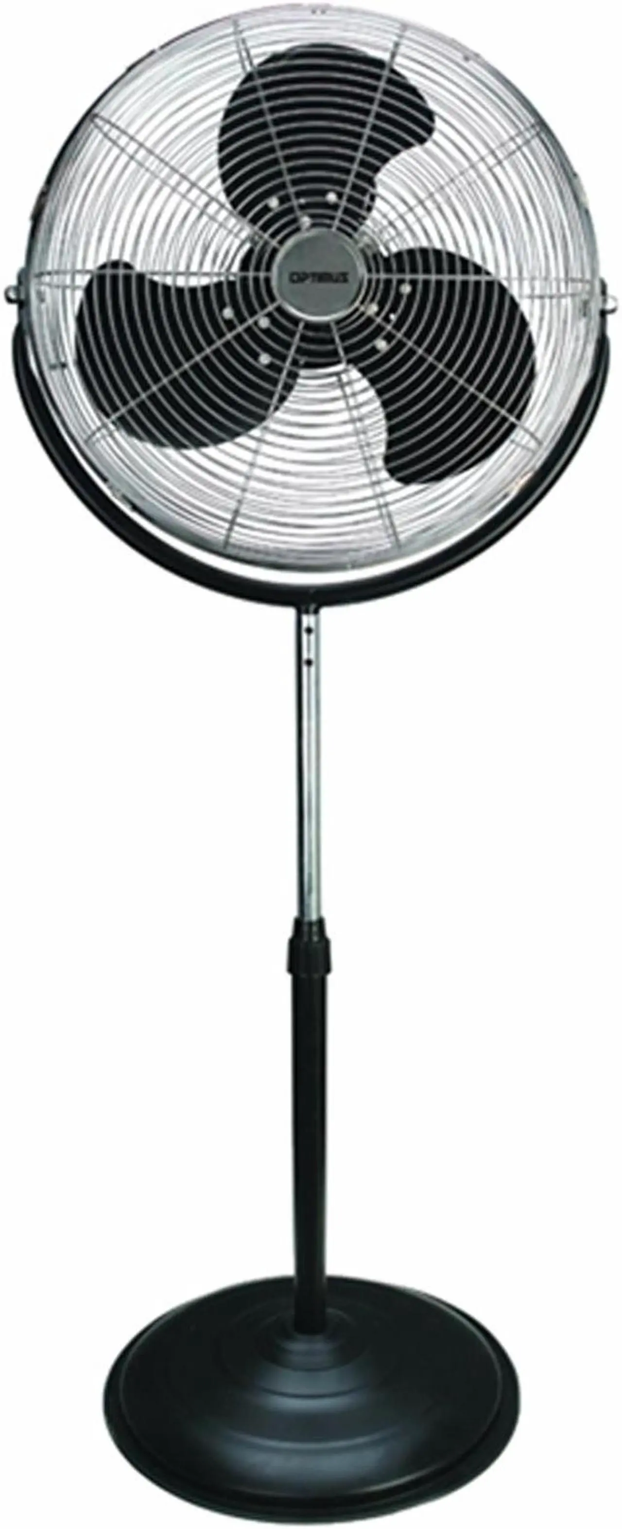 Alt view image 3 of 6 - Optimus 18 in. Stand Fan Industrial Chrome Grill - Black - F4184