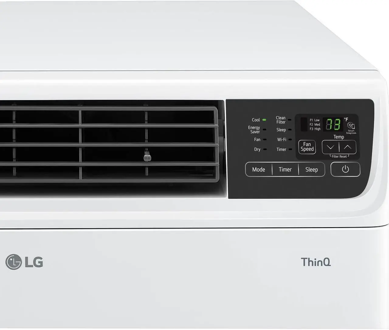 Alt view image 2 of 7 - LG LW2422IVSM Smart Window Air Conditioner with 23500 Cooling BTU, 1440 sq. ft. Cooling Area, 500 CFM, 4 Cooling Speed, Remote Controller, 230/208 Volts
