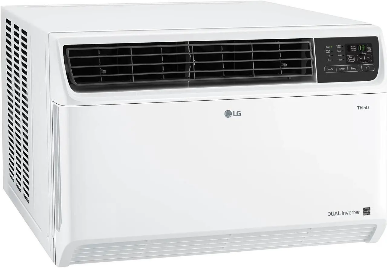 Alt view image 3 of 7 - LG LW2422IVSM Smart Window Air Conditioner with 23500 Cooling BTU, 1440 sq. ft. Cooling Area, 500 CFM, 4 Cooling Speed, Remote Controller, 230/208 Volts