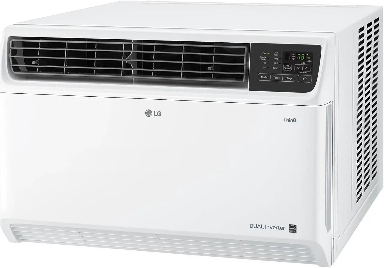 Alt view image 4 of 7 - LG LW2422IVSM Smart Window Air Conditioner with 23500 Cooling BTU, 1440 sq. ft. Cooling Area, 500 CFM, 4 Cooling Speed, Remote Controller, 230/208 Volts
