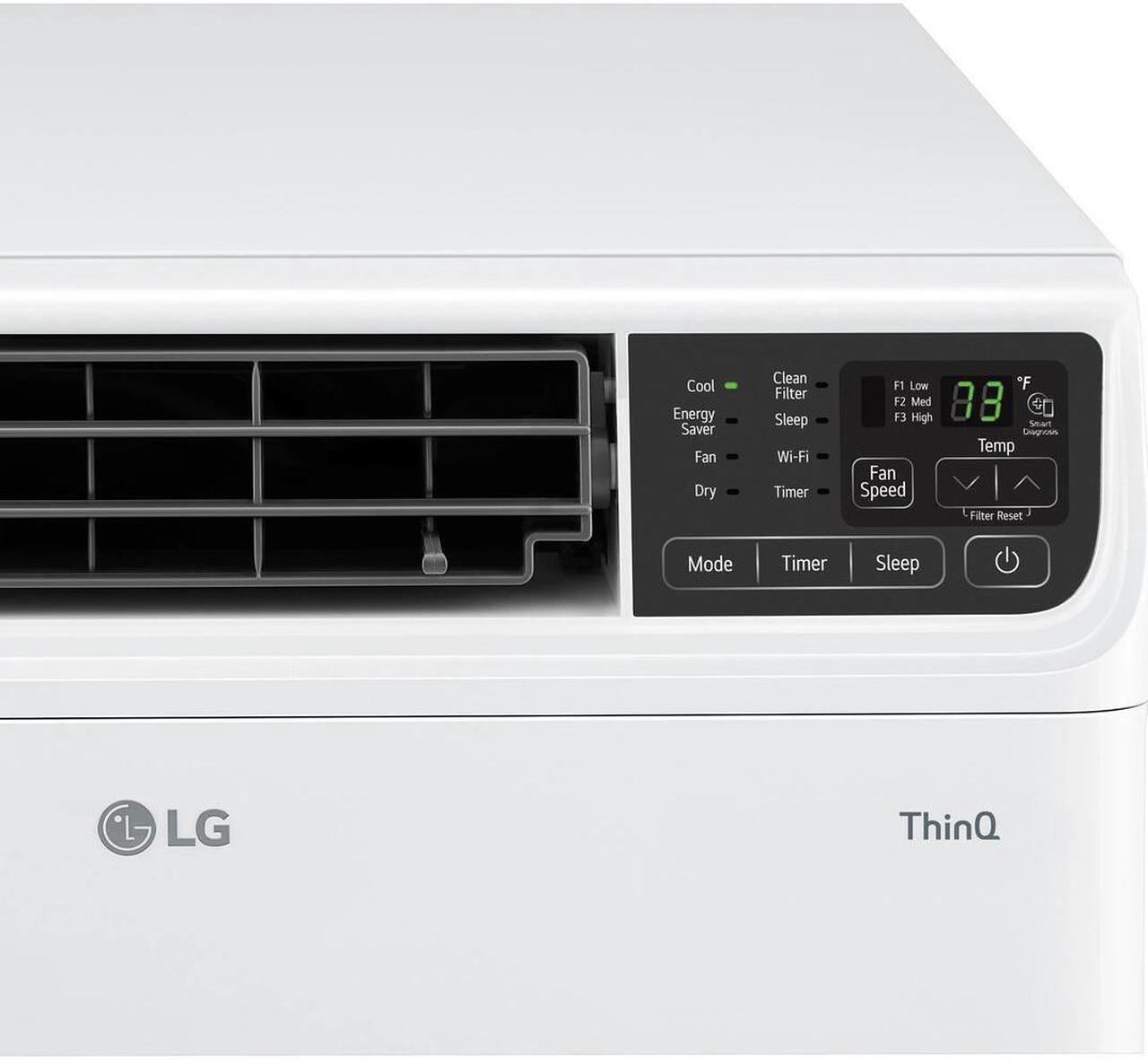 Alt view image 6 of 14 - LG LW1022IVSM Smart Window Air Conditioner with 10000 Cooling BTU, 450 sq. ft. Cooling Area, 215 CFM, 4 Cooling Speed, Remote Controller, 115 Volts, SmartThinQ Works with Google Assistant/Amazon Alexa