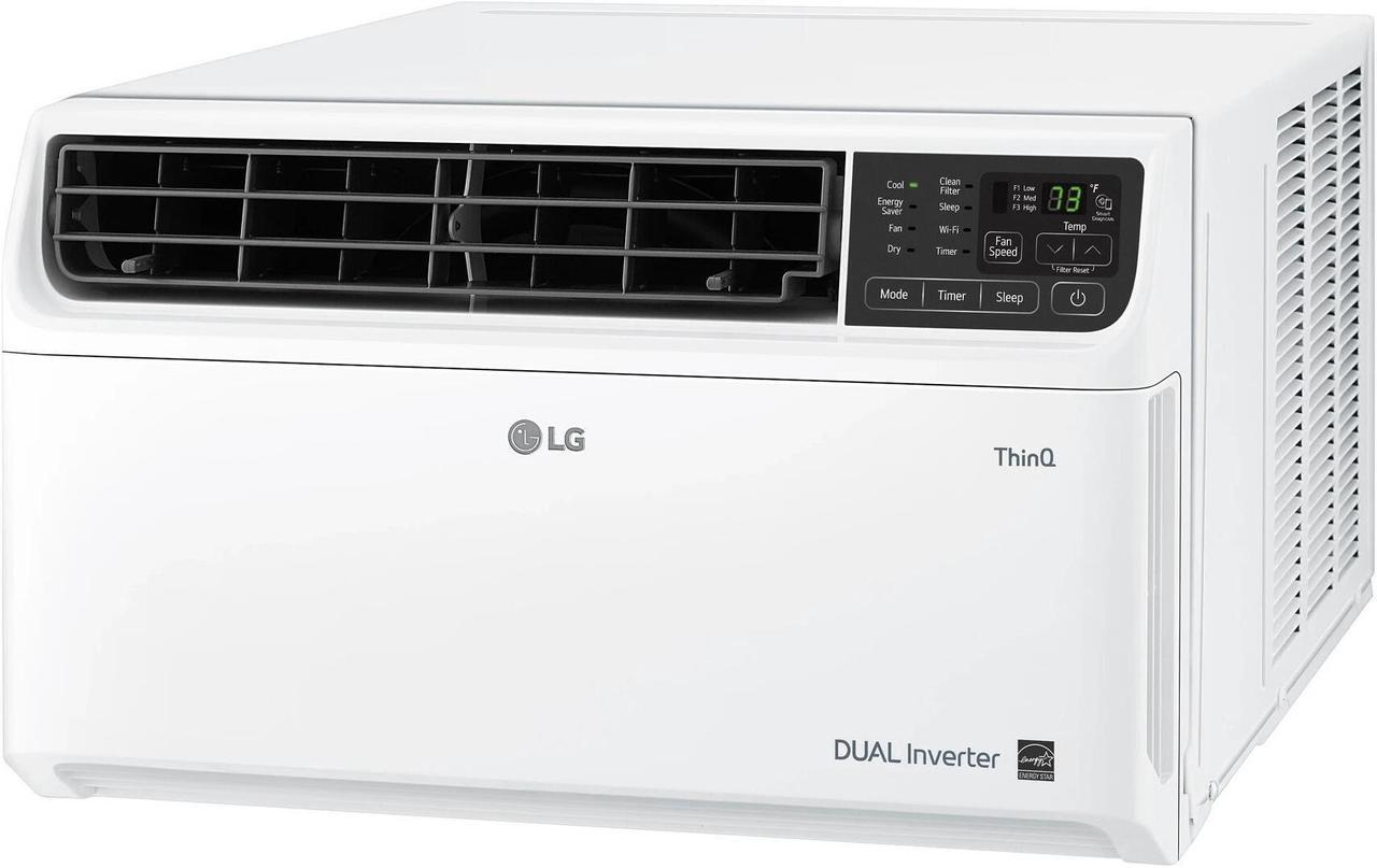 Alt view image 7 of 14 - LG LW1022IVSM Smart Window Air Conditioner with 10000 Cooling BTU, 450 sq. ft. Cooling Area, 215 CFM, 4 Cooling Speed, Remote Controller, 115 Volts, SmartThinQ Works with Google Assistant/Amazon Alexa