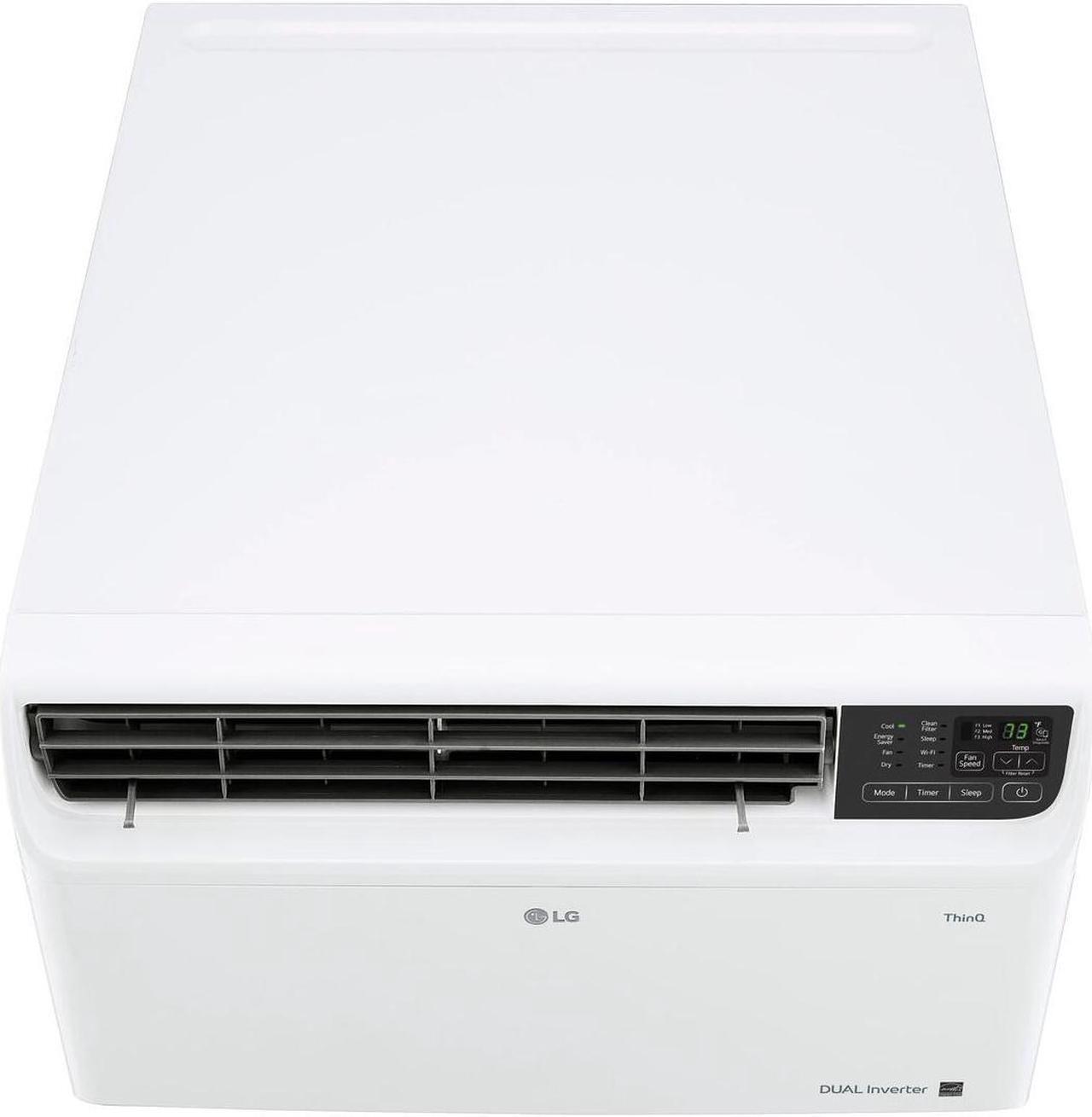 Alt view image 4 of 14 - LG LW1022IVSM Smart Window Air Conditioner with 10000 Cooling BTU, 450 sq. ft. Cooling Area, 215 CFM, 4 Cooling Speed, Remote Controller, 115 Volts, SmartThinQ Works with Google Assistant/Amazon Alexa