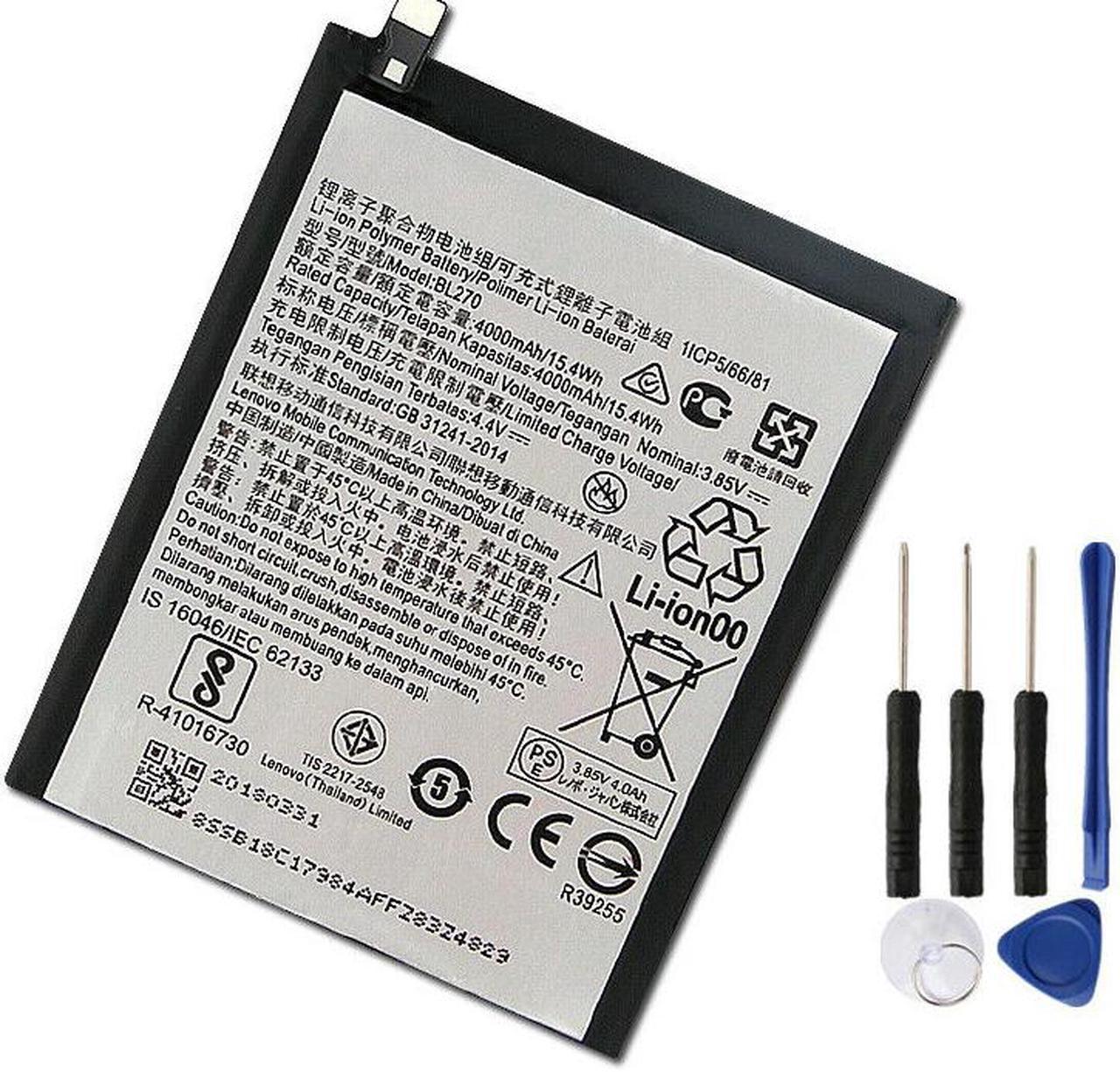 Replacement Battery for Motorola Moto G6 Play Battery, XT1922 / E5 XT1944 / Lenovo Vibe K6 Plus / G Plus / G5 Plus Battery, BL270