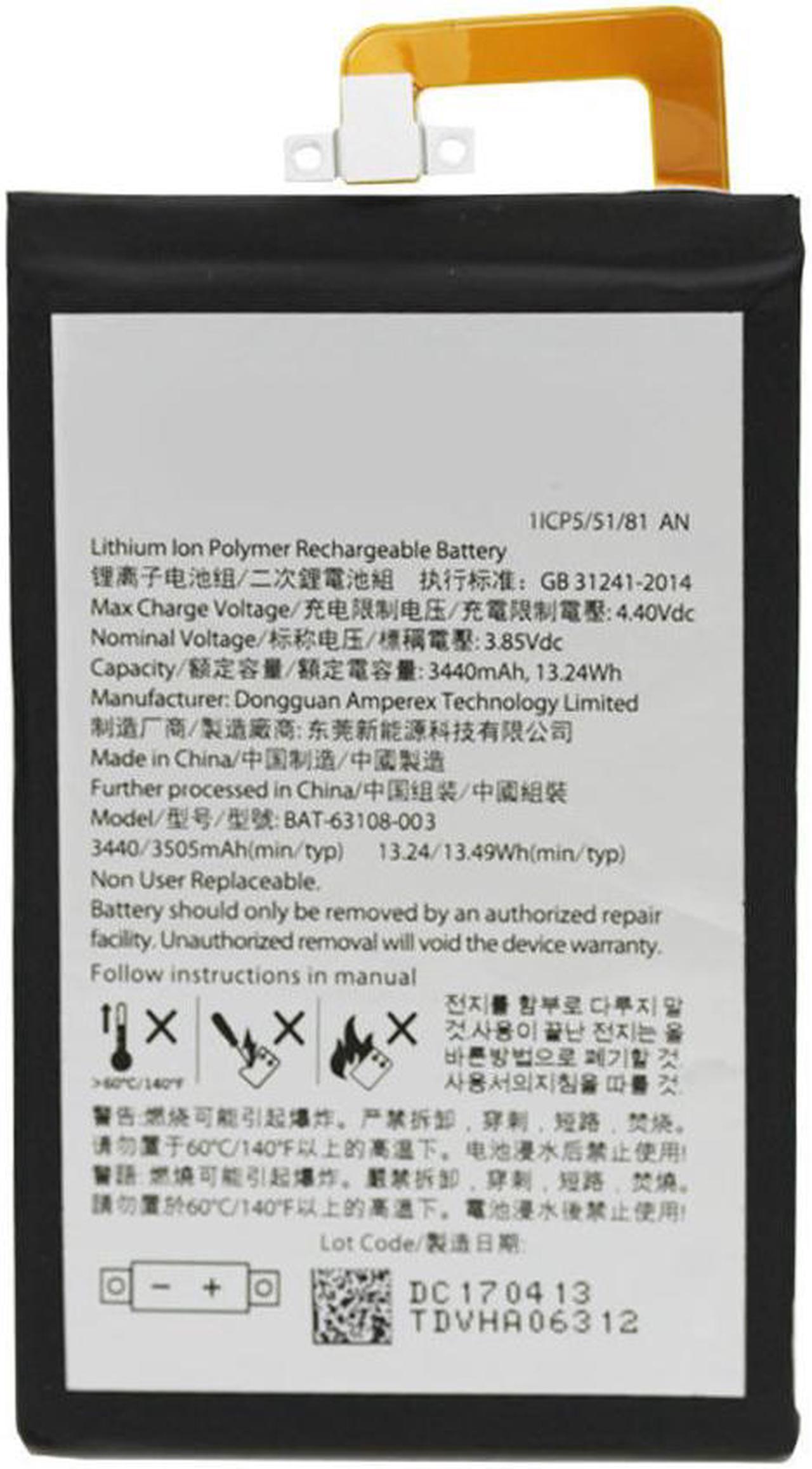 Replacement Battery for Blackberry Keyone / DTek70 Battery, BAT-63108-003