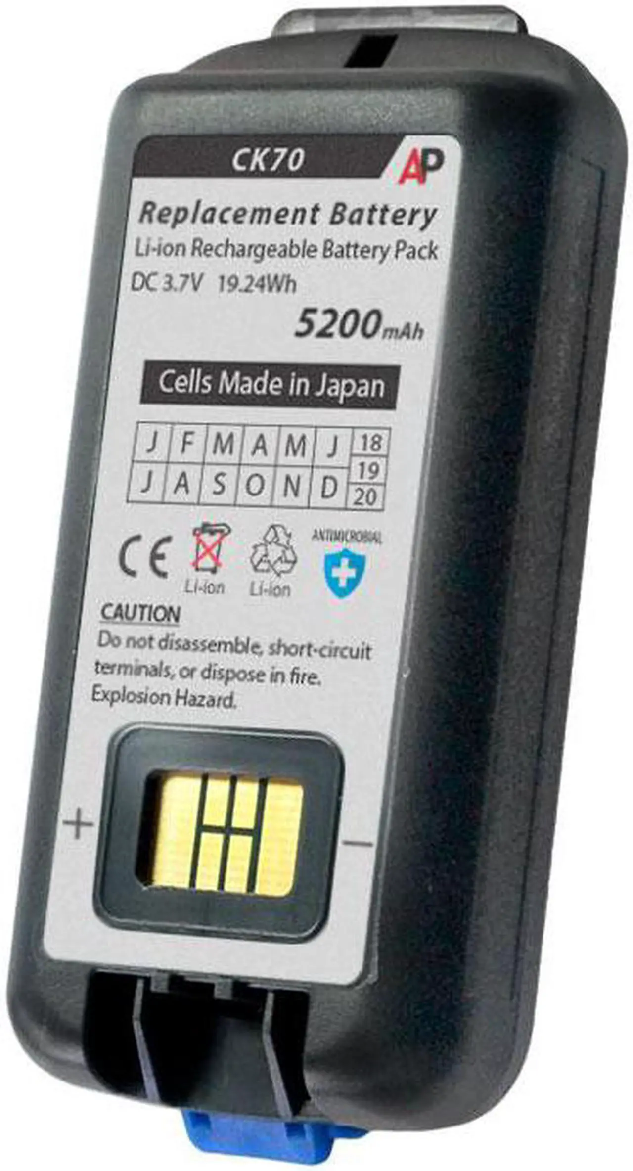 Alt view image 2 of 5 - Replacement Battery for Intermec / Norand CK70 & CK71 Scanner. 5200 mAh (Extended Capacity)