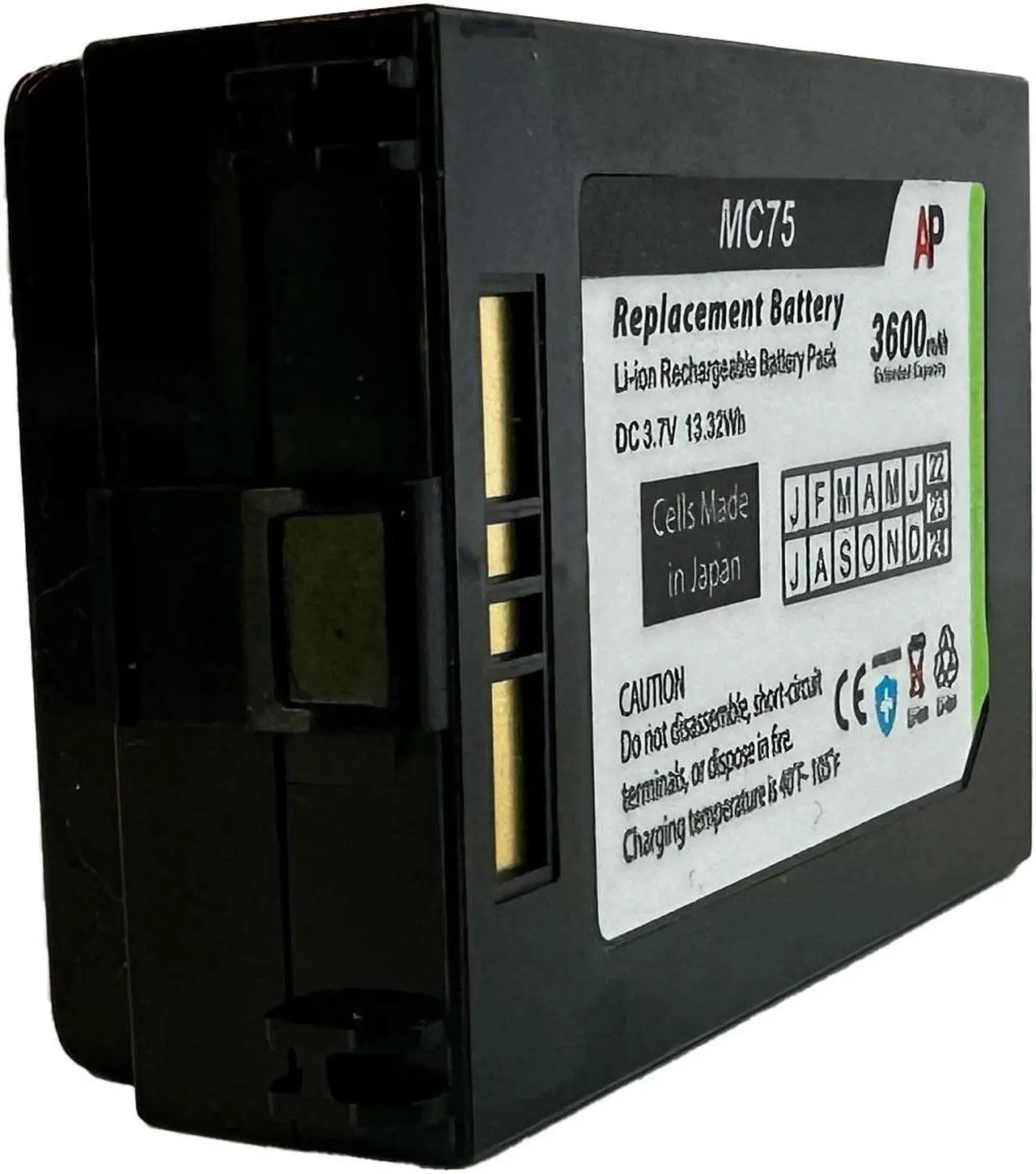 Alt view image 4 of 6 - Replacement Battery for Motorola/Symbol MC75 & MC70 Series. 3600mAh Extended