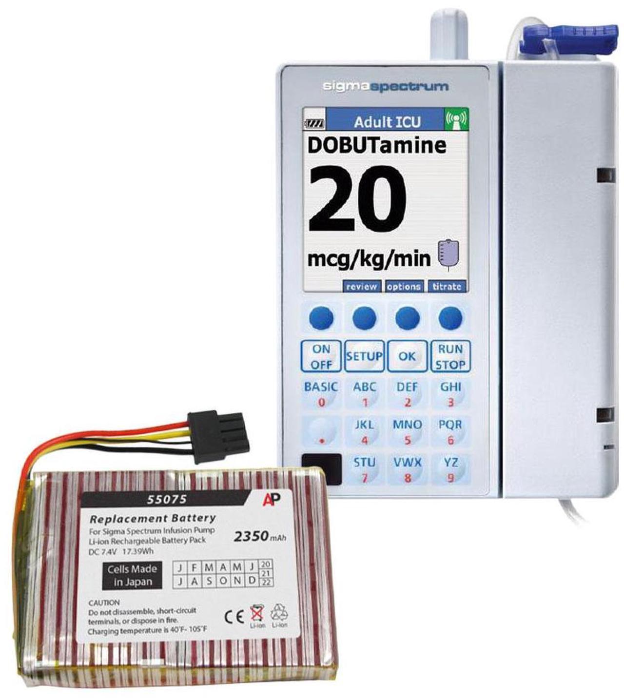 Alt view image 2 of 3 - Replacement Battery for Baxter, Sigma Spectrum Infusion Pump / Vet IV Pump