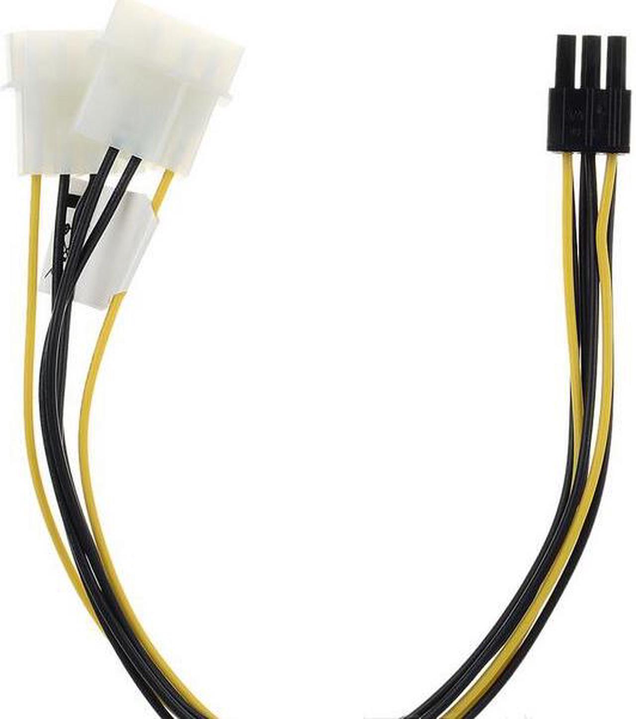 Main image of Akasa-4pin Molex to 6pin PCIe Adapter Provides PSU - Black