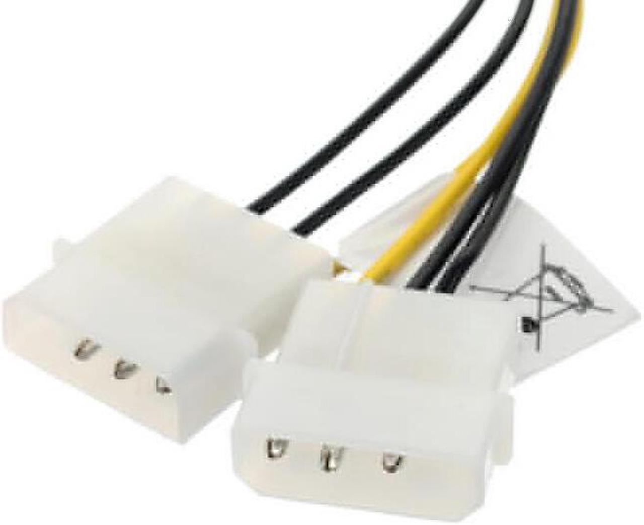 Alt view image 3 of 3 - Akasa-4pin Molex to 6pin PCIe Adapter Provides PSU - Black