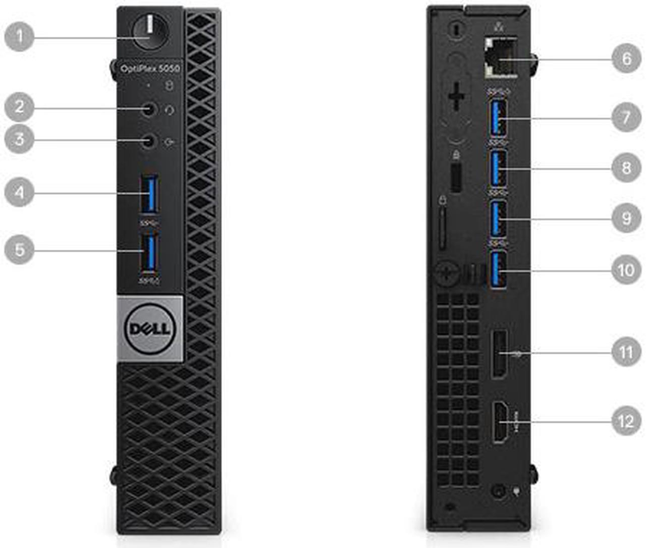 Main image of Dell Optiplex 5050 (D10U) Micro PC - Intel Core i5 (i5-7600T) 2.8GHz Quad Core - 256GB SSD - 8GB RAM - Windows 10 Pro Installed - AC Adapter Included