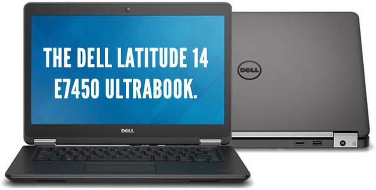 Dell Latitude E7450 Ultrabook - 14" FHD Display - Core i7 (5600U) 2.6GHz Dual Core CPU - 8GB RAM - 512GB SSD - WiFi - Bluetooth - Webcam - HDMI - Windows 10 Pro Installed