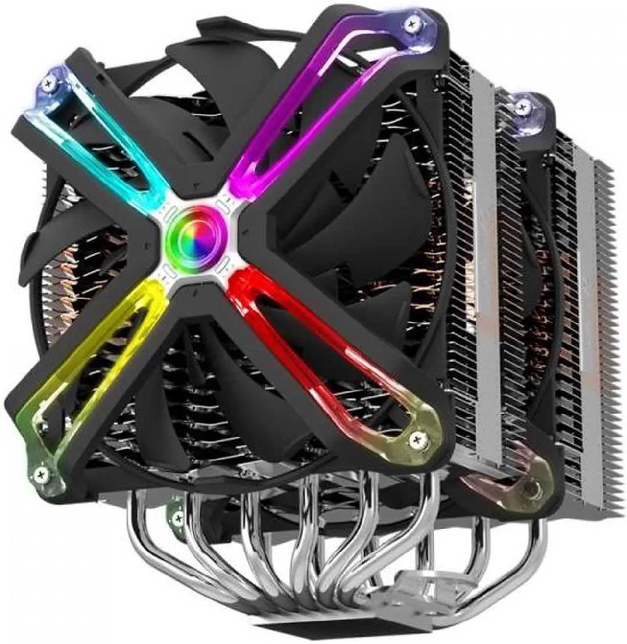 Alt view image 7 of 7 - Zalman 20X Extreme Performance CPU Air Cooler, 300W TDP Dual-Blade 140mm ARGB Spider Fans for Intel LGA 1200/1151/2066/2011/X99/X79, AMD AM4/AM3, 6 Heat Pipes, 4D Patented Corrugated Fin