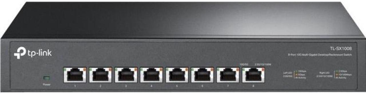 TP-Link TL-SX1008 | 8 Port 10G/Multi-Gig Unmanaged Ethernet Switch | Desktop/Rackmount | Plug & Play | Sturdy Metal Casing | Limited Lifetime Protection | Speed Auto-Negotiation