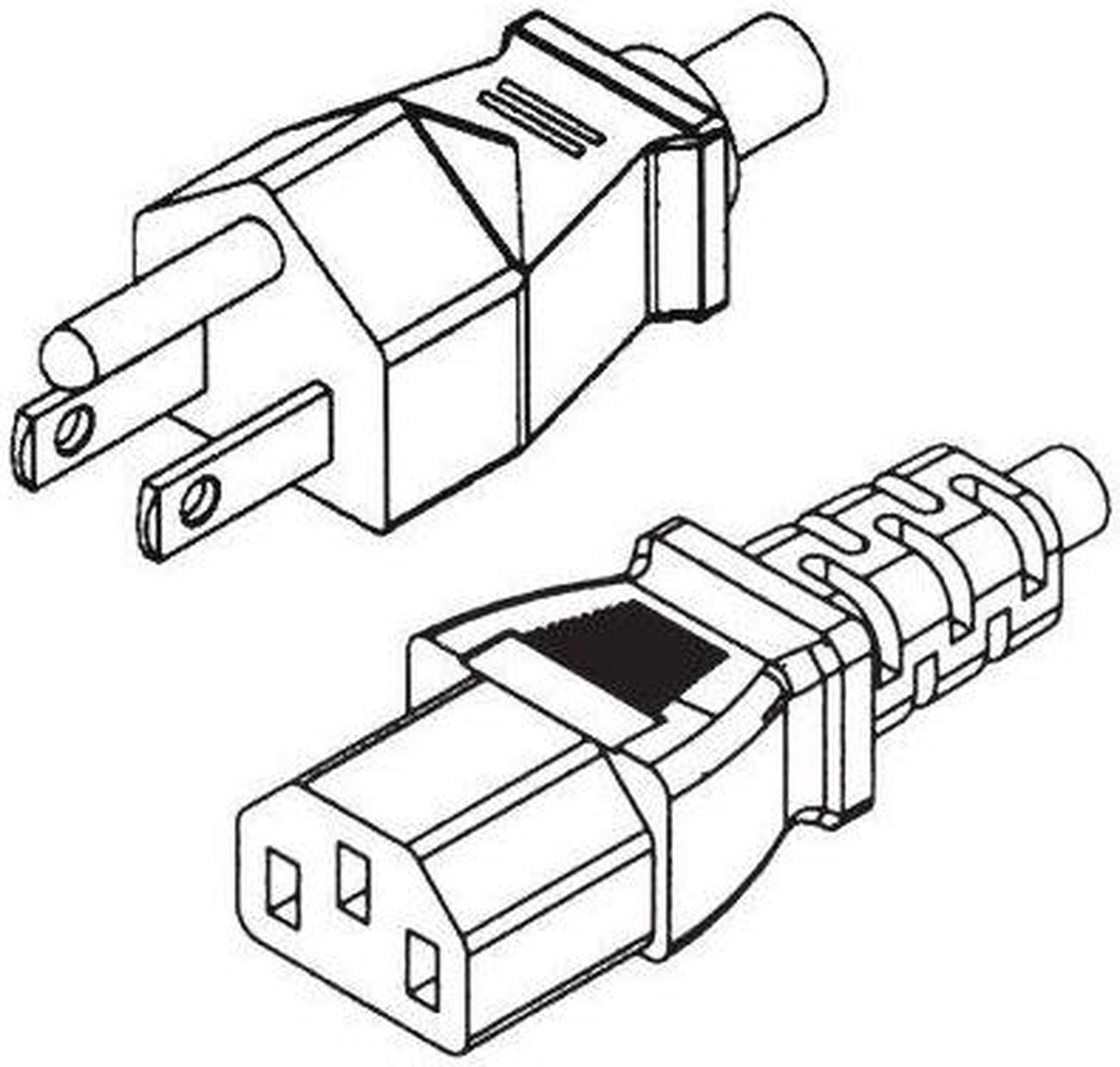 North American CSA Powercord - 3ft, BK