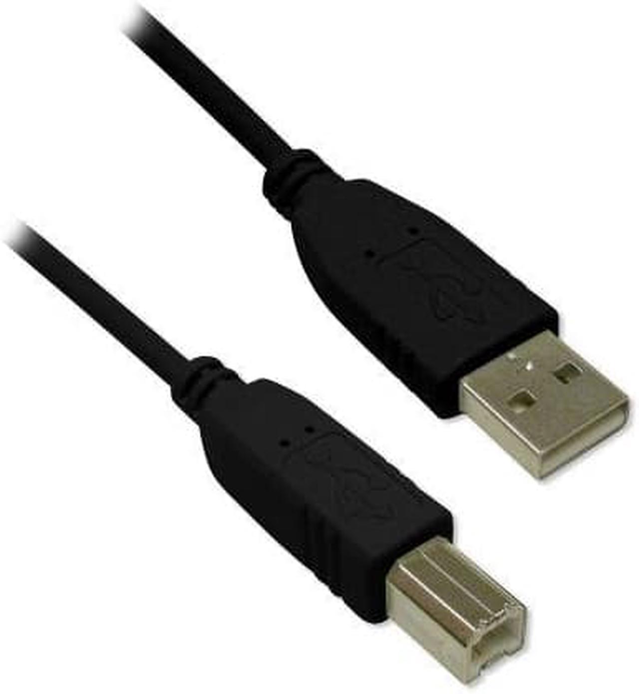 USB 2.0 AB Cable M/M - BK, 6ft