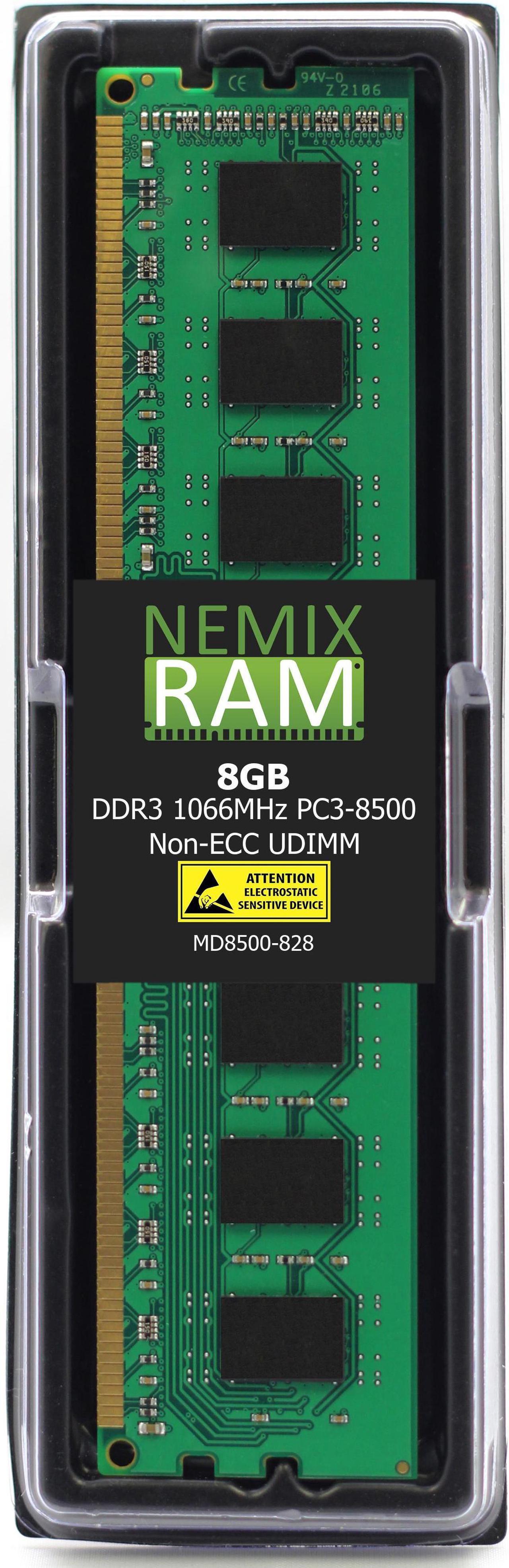 HMT41GU6AFR8A-G7 Hynix Replacement 8GB DDR3-1066 PC3-8500 Non-ECC Unbuffered Memory by NEMIX RAM