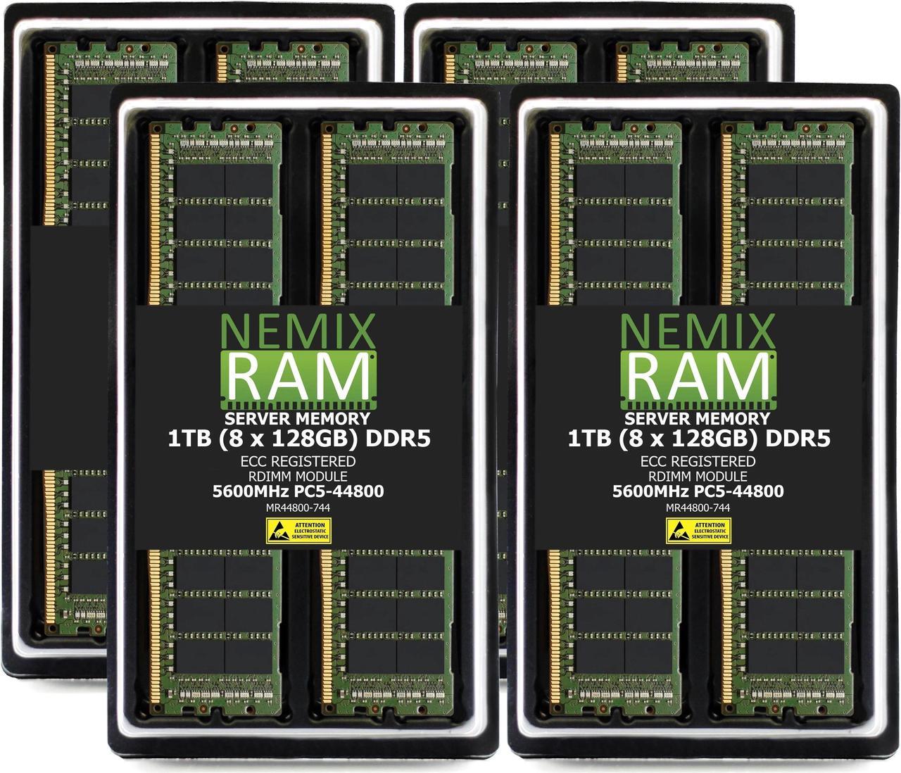 NEMIX RAM 1TB (8X128GB) DDR5 5600MHz PC5-44800 4Rx4 1.1V 288-PIN ECC RDIMM Registered Server Memory Kit Compatible with Supermicro B13SEG Motherboard