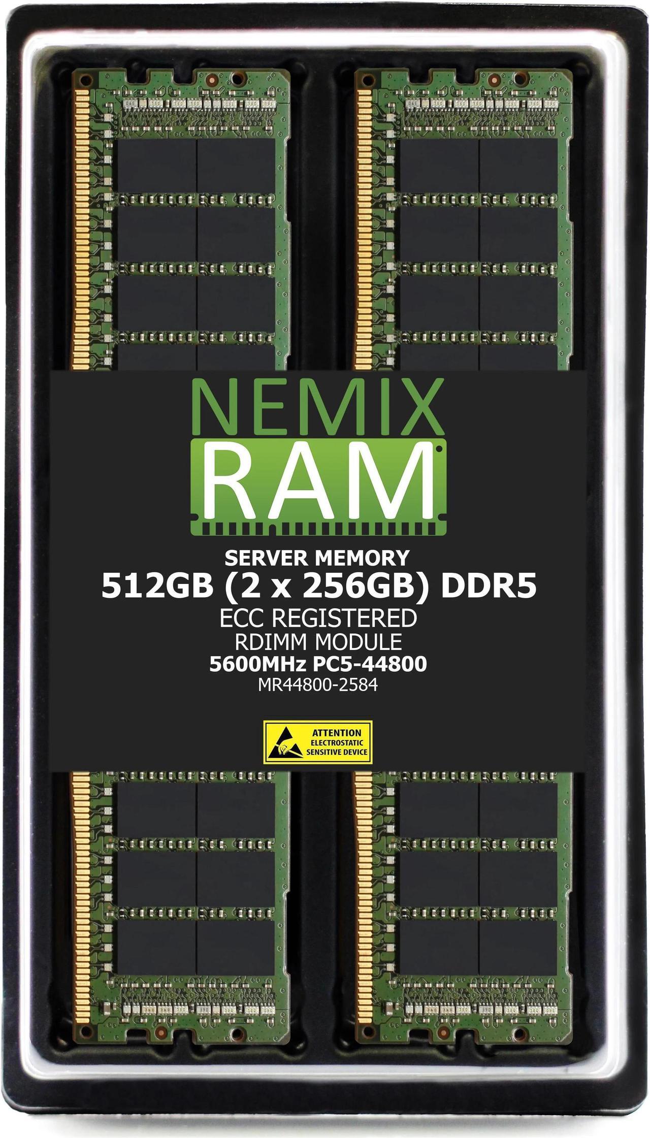 NEMIX RAM 512GB (2X256GB) DDR5 5600MHz PC5-44800 8Rx4 1.1V 288-PIN ECC RDIMM Registered Server Memory Kit Compatible with Supermicro B13DEE Motherboard