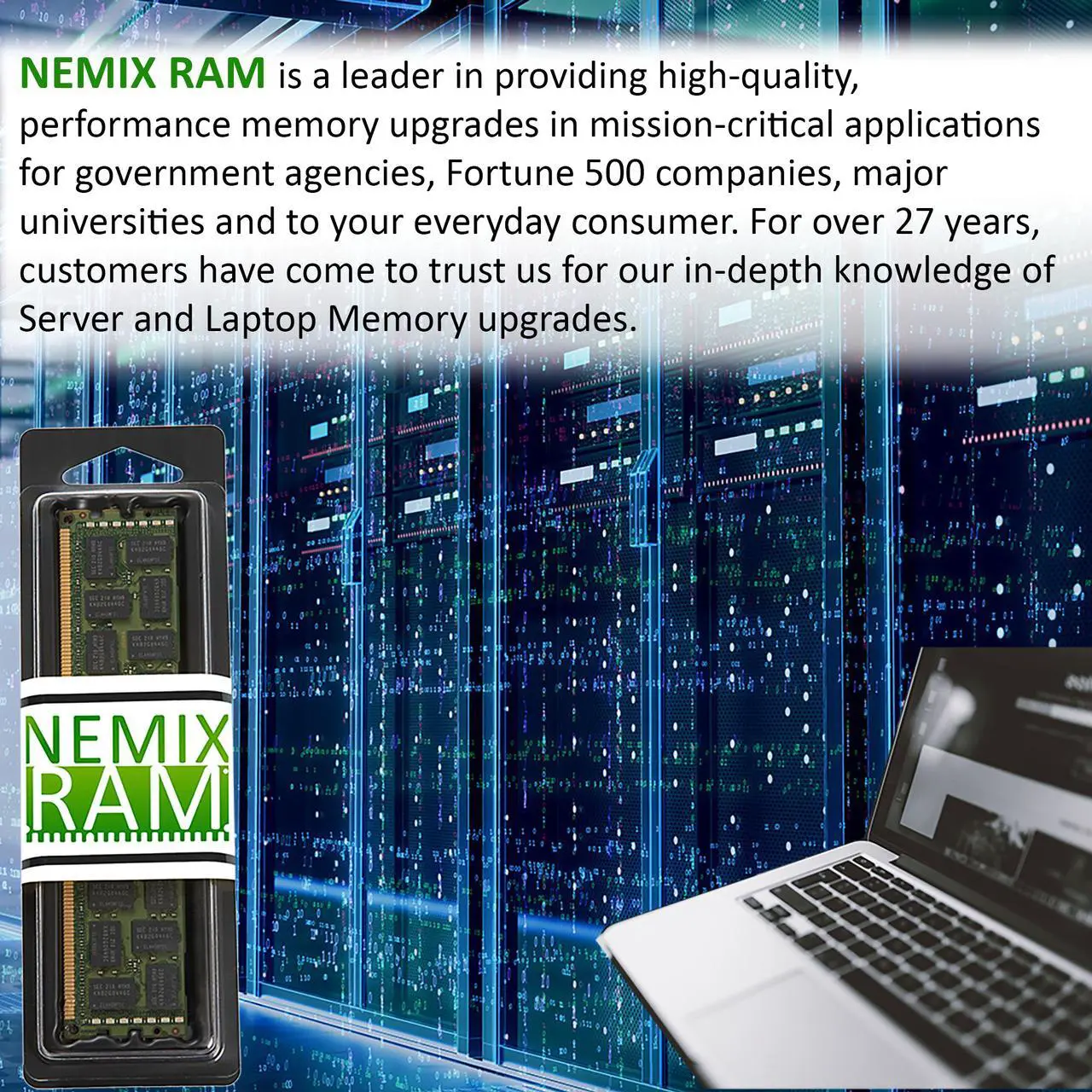 Alt view image 6 of 6 - NEMIX RAM 16GB (2X8GB) DDR3 1600MHZ PC3-12800 2Rx8 1.35V 204-PIN Non-ECC SODIMM Laptop PC PC Unbuffered Memory KIT