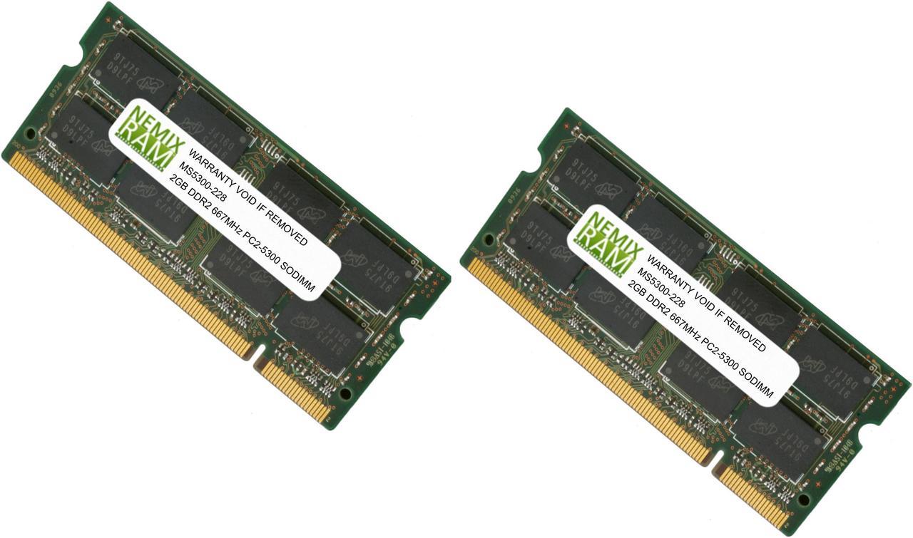 NEMIX RAM 4GB 2x2GB DDR2-667 Memory for Apple MacBook 2007 2008