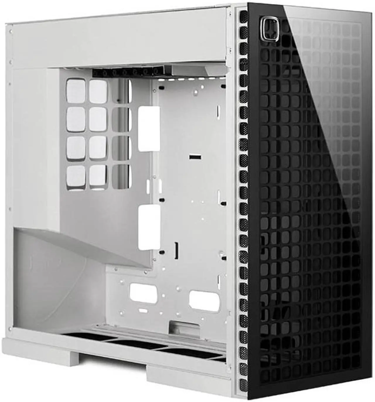 Alt view image 6 of 7 - Geometric Future M6 Cezanne White Mid Tower 12" x11MB /ATX Gaming Case,  4mm Glass/0.8 mm Steel with Vertical Air Duct design, Support 360 Radiator, Vertical GPU Mount, GEO-M6-CEW (PC Case Only)