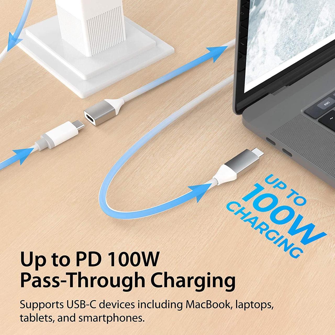 Alt view image 4 of 7 - j5create USB Type C to 4K@60Hz HDMI 6ft Charging Cable with PD 100W, Compatible with Thunderbolt 3/4, MacBook Pro/Air, iPad Pro, iPad Air 4, ChromeBook and More (JCC155G)